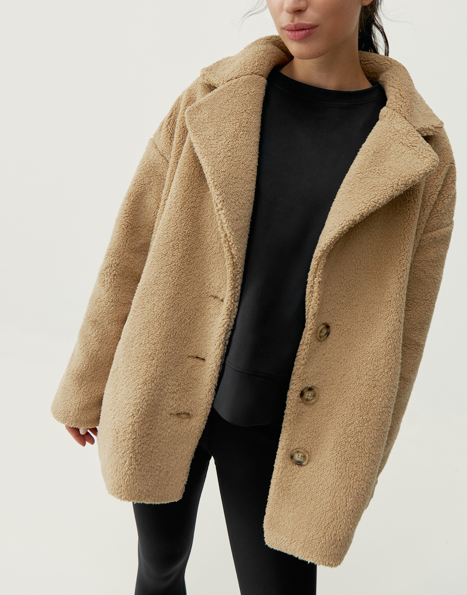 Buttoned performance athleisure sports jacket BORN Beige