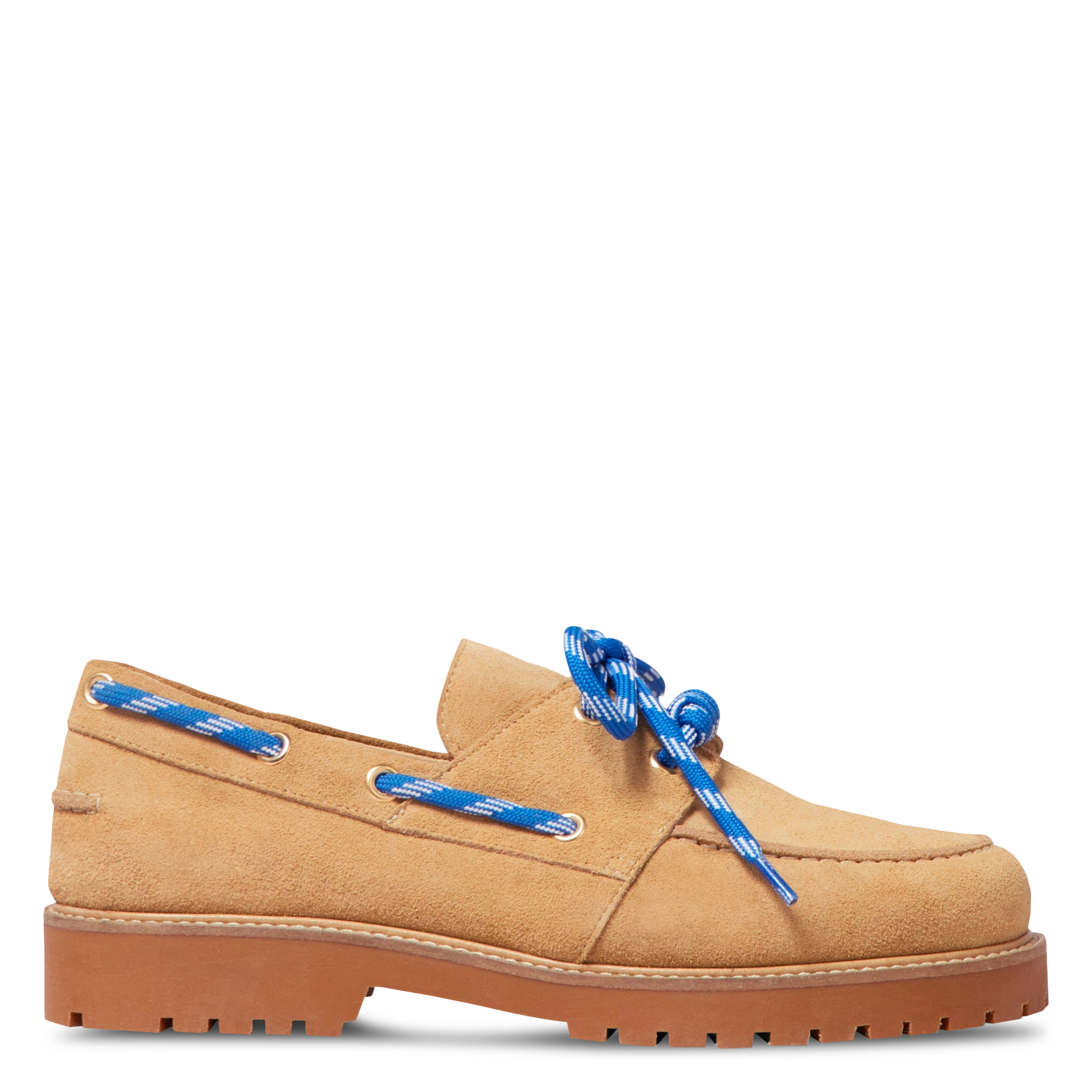 Chaussures bateau en cuir velours CLAUDIE PIERLOT Beige