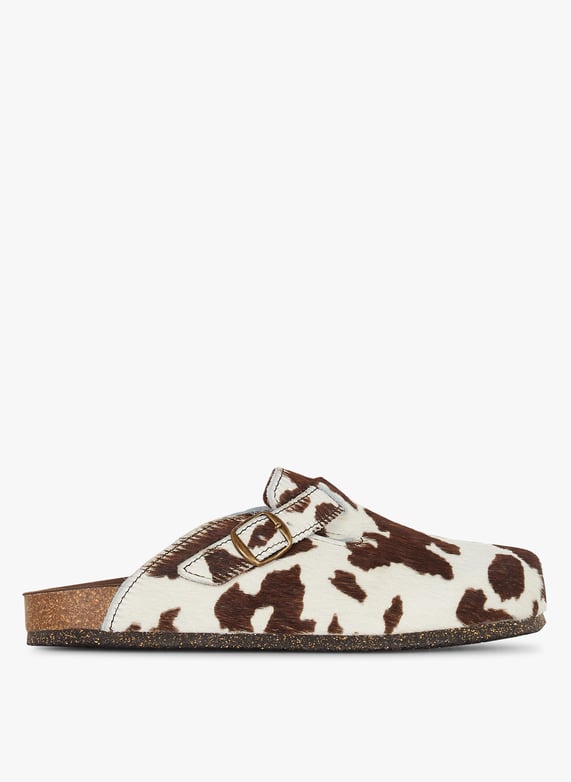 Zoccolo Donna con tacco basso in pelle al vegetale Made in Italy Zoccolo Donna con tacco basso in pelle al vegetale Made in Italy