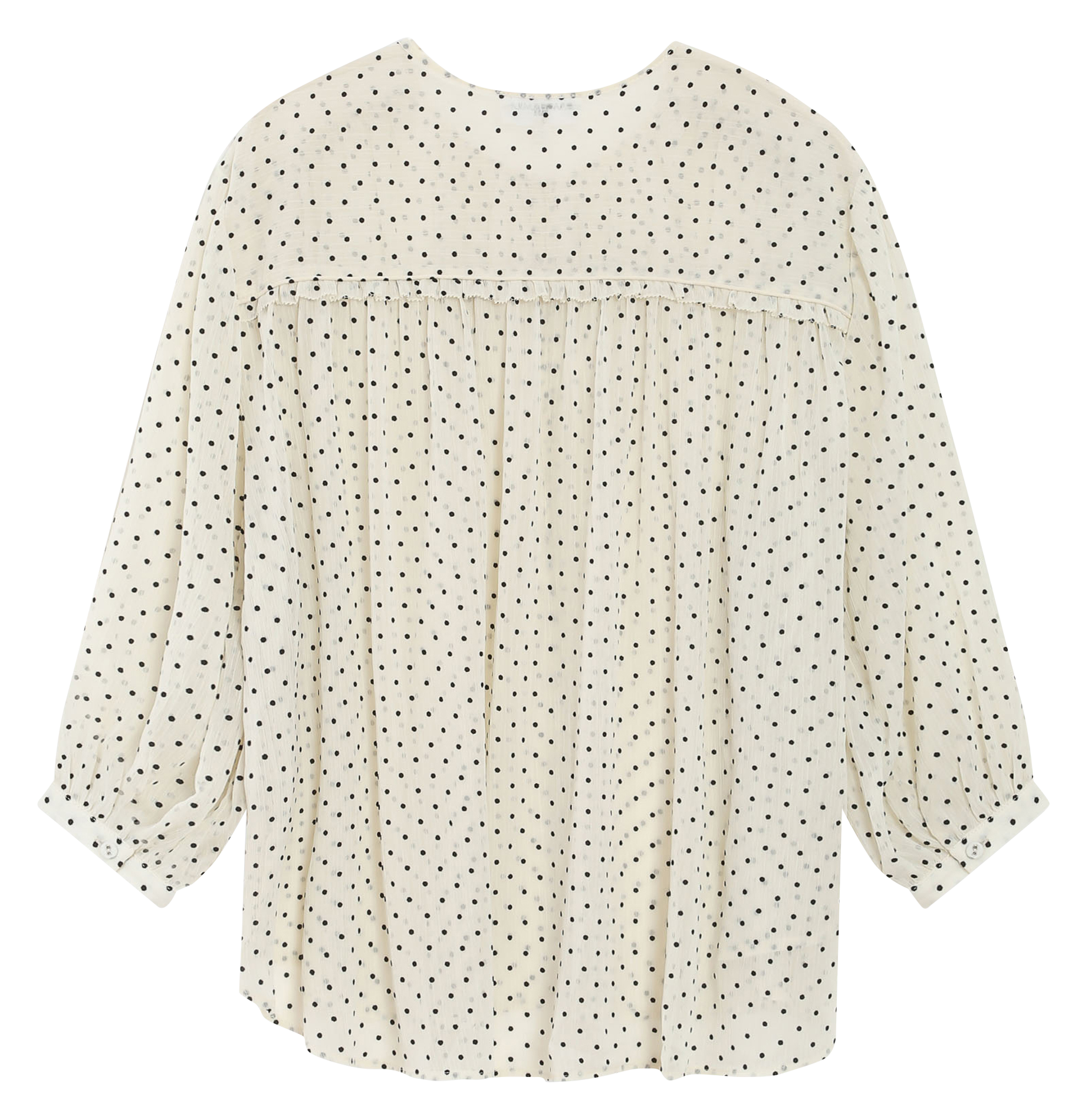 Blouse droite col rond imprimée GRACE ET MILA Beige