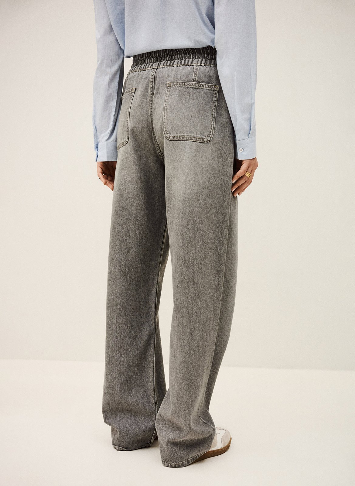 Jean large en coton BA&SH Noir