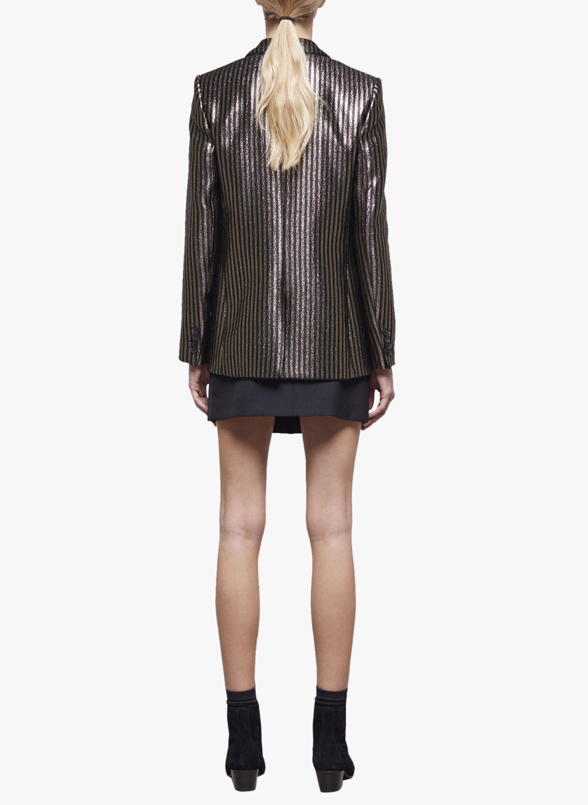 Veste de tailleur à rayures en coton mélangé  THE KOOPLES Noir