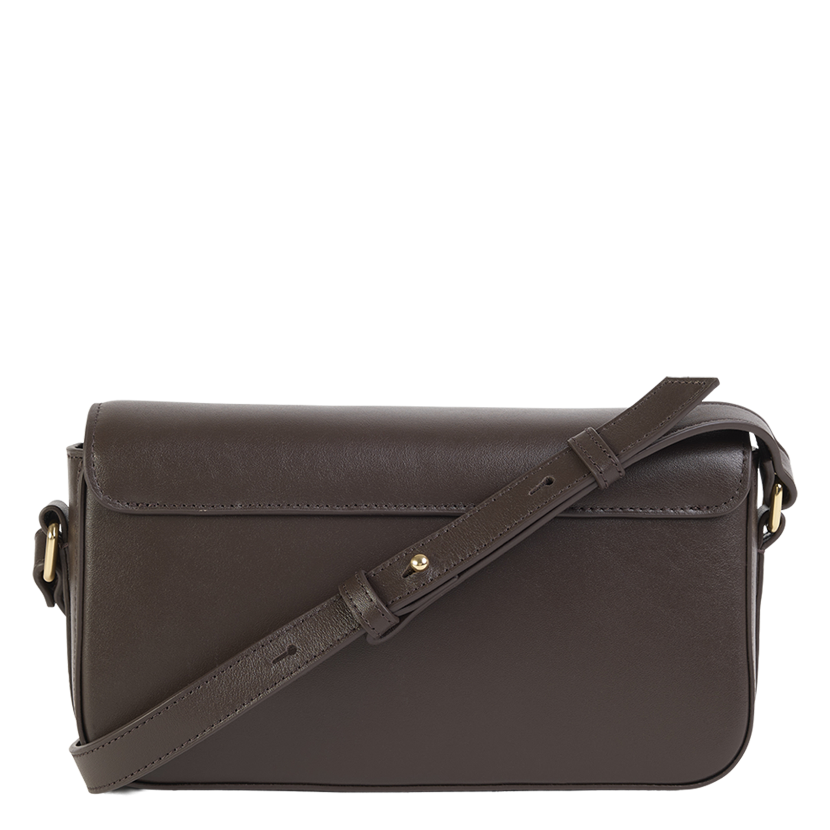 Sac baguette en cuir  Marron