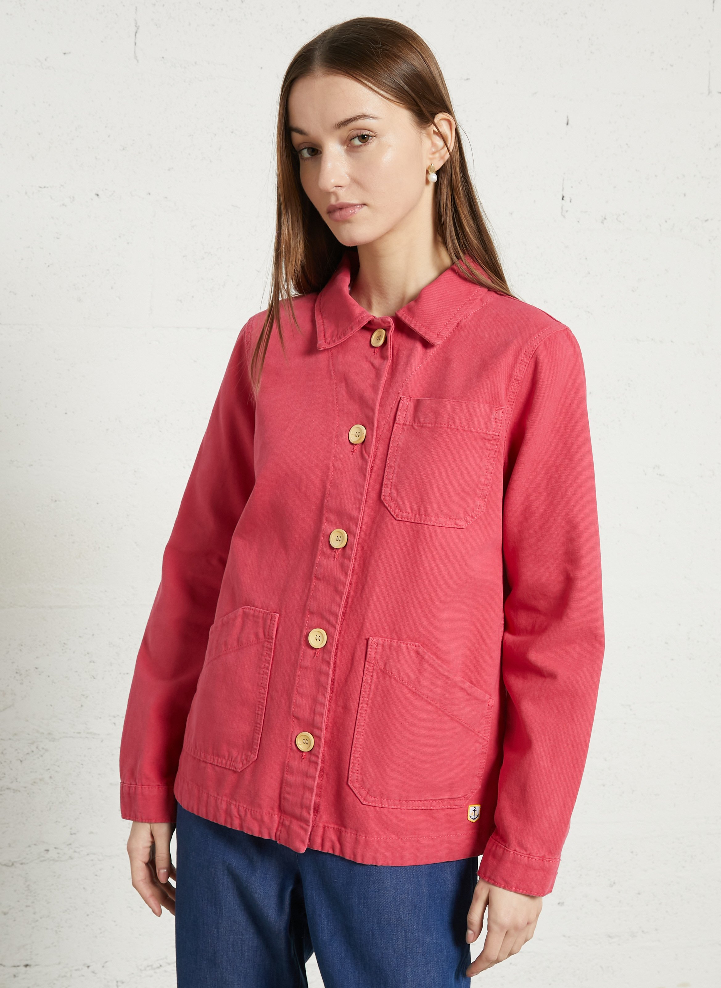 Fisherman jacket with wood buttons ARMOR LUX Pink