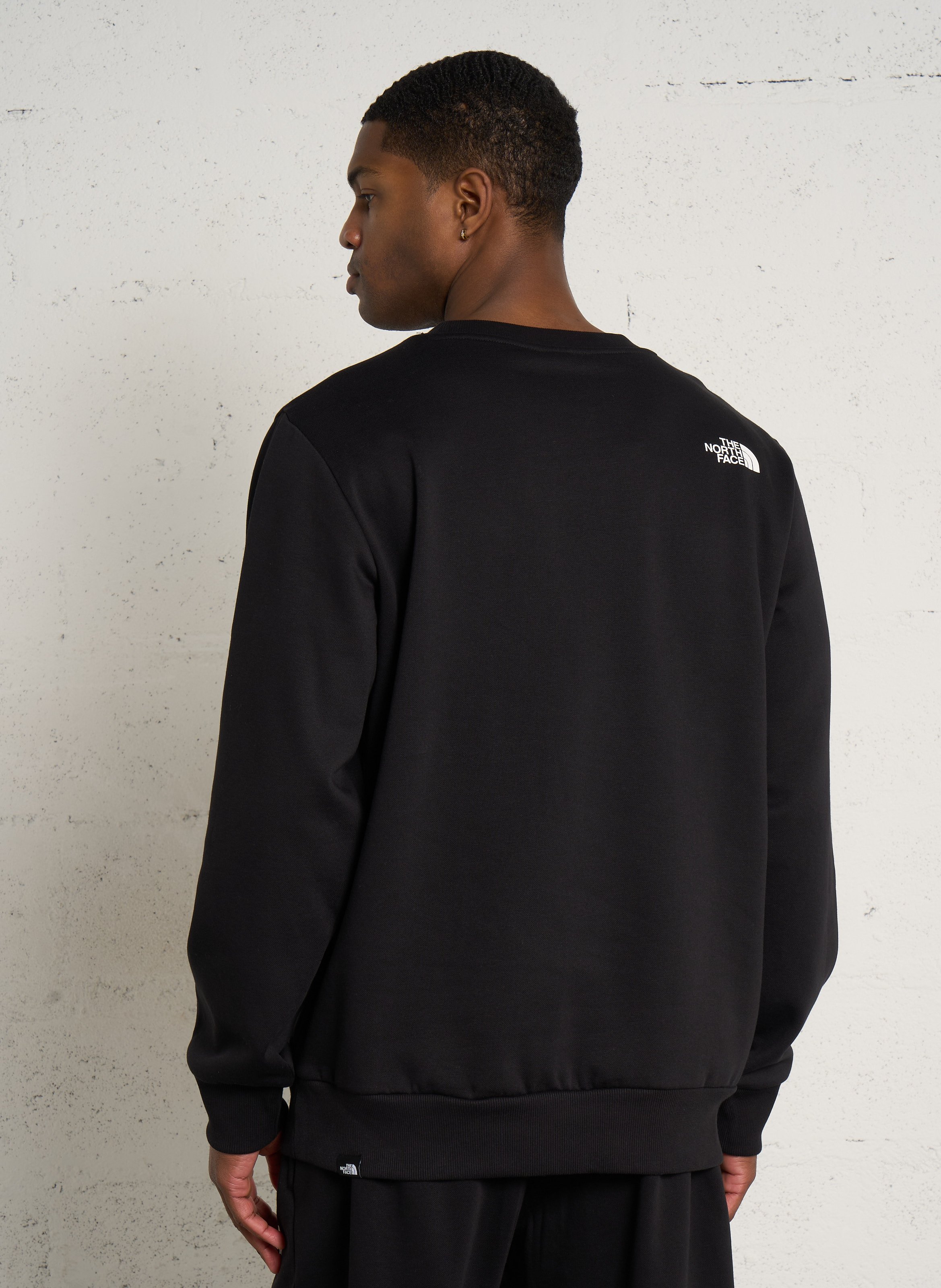 Straight round neck sweatshirt with screen-printed design in blended cotton THE NORTH FACE Black