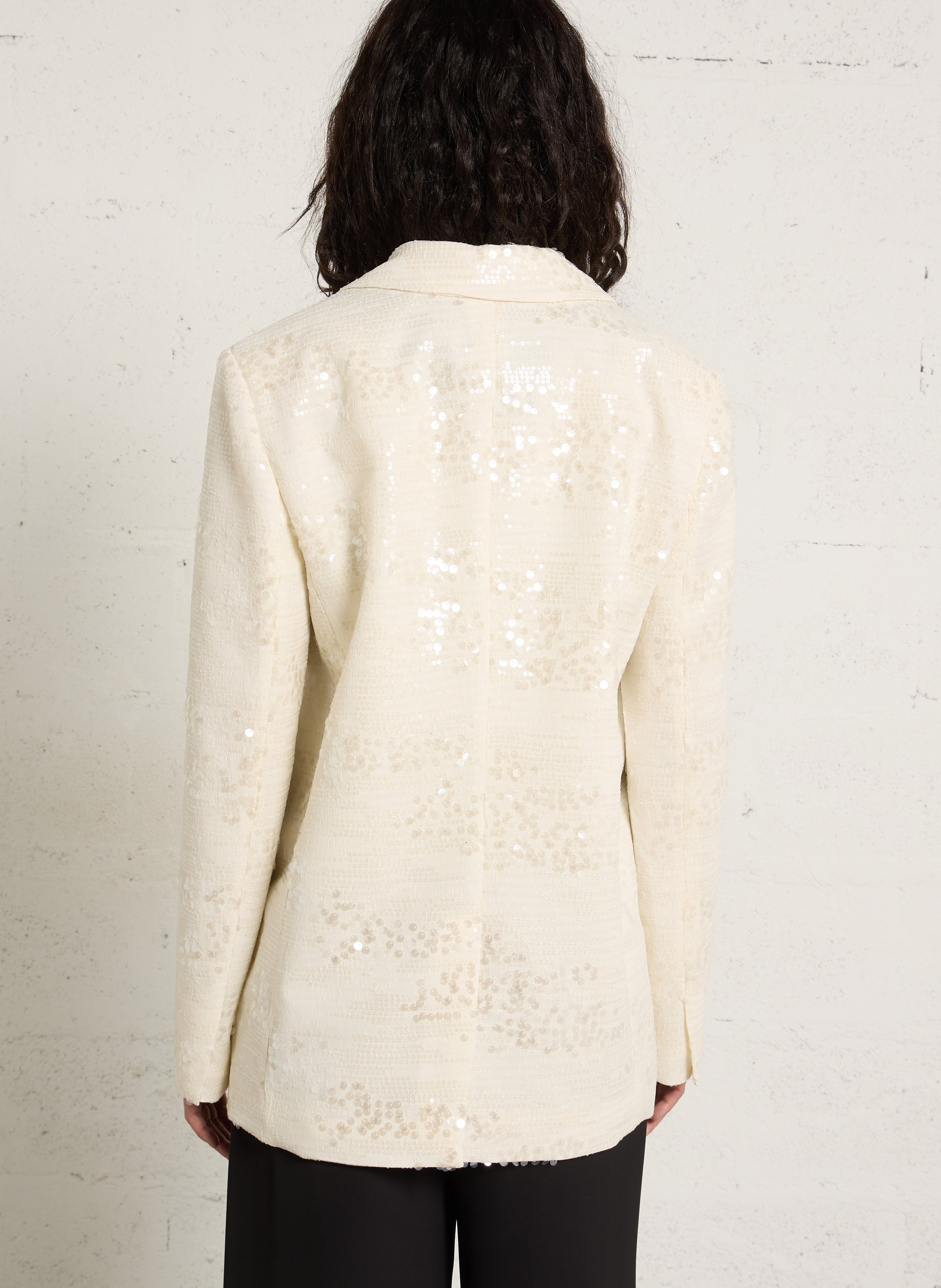 Sequined suit jacket IMPERIAL White