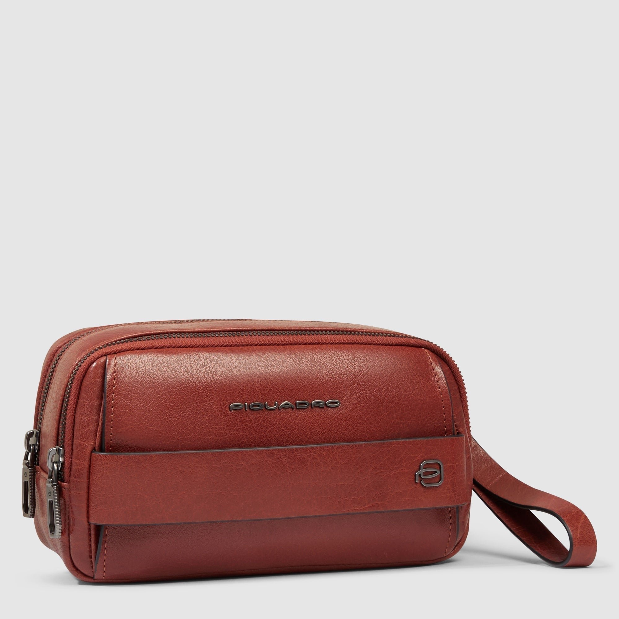 Leather handbag PIQUADRO Red