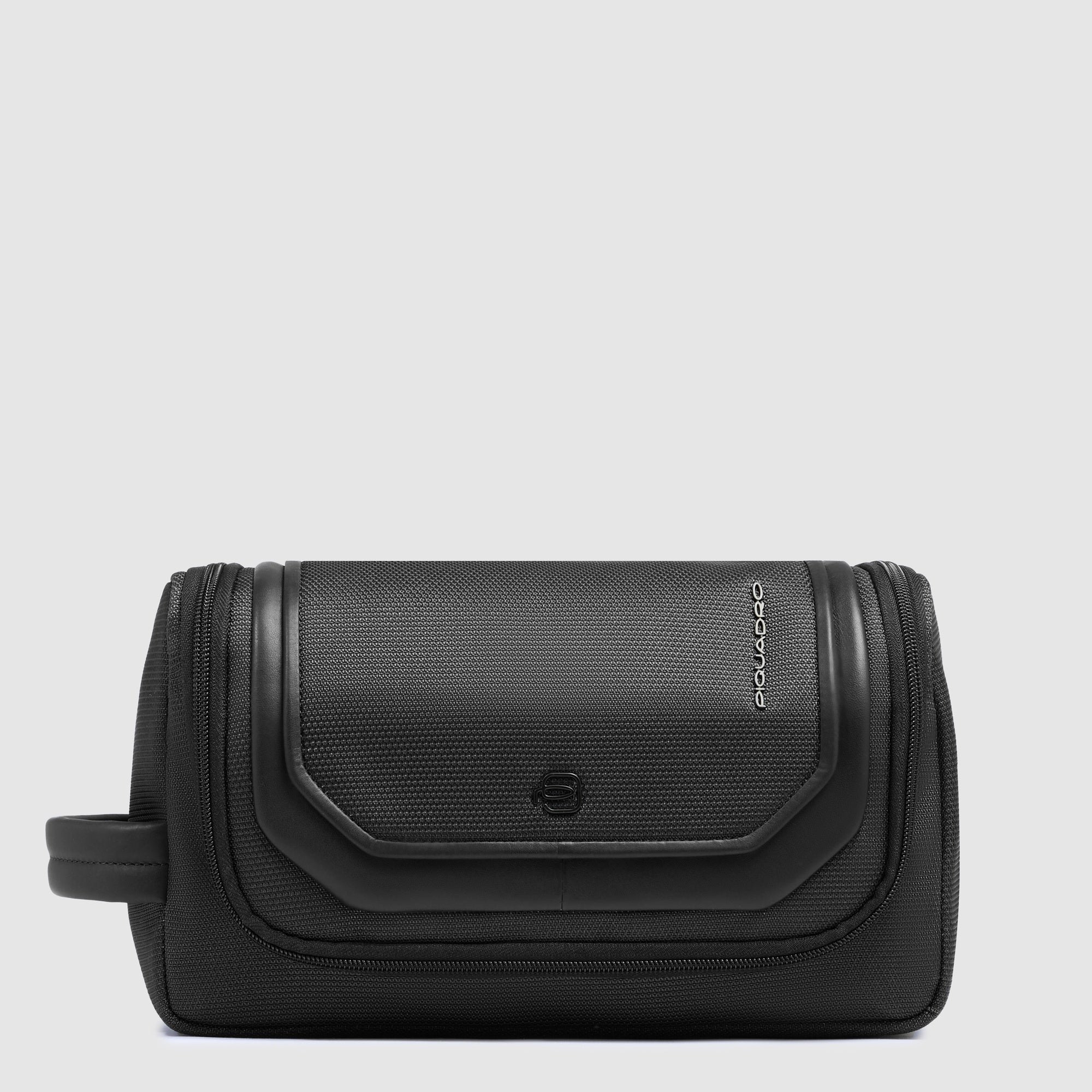 Recycled fabric toiletry pouch Black