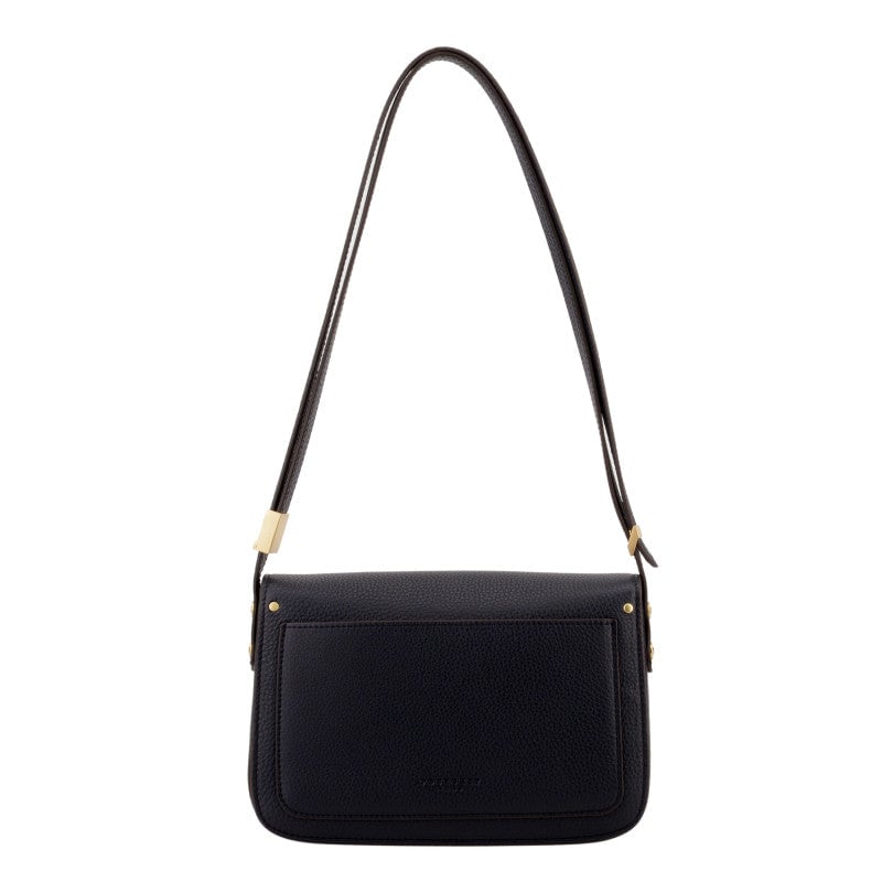 Crossbody bag in cowhide leather Black