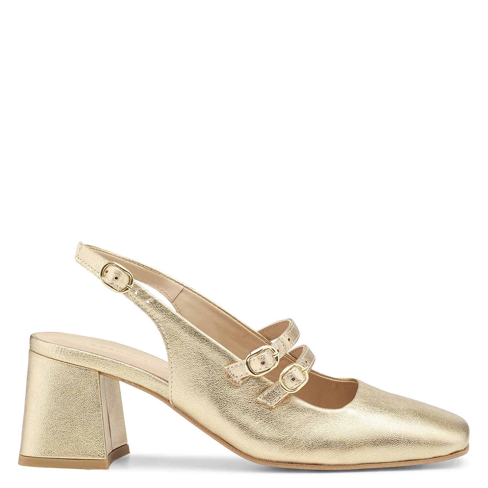Escarpins en cuir métallisé COSMOPARIS Doré