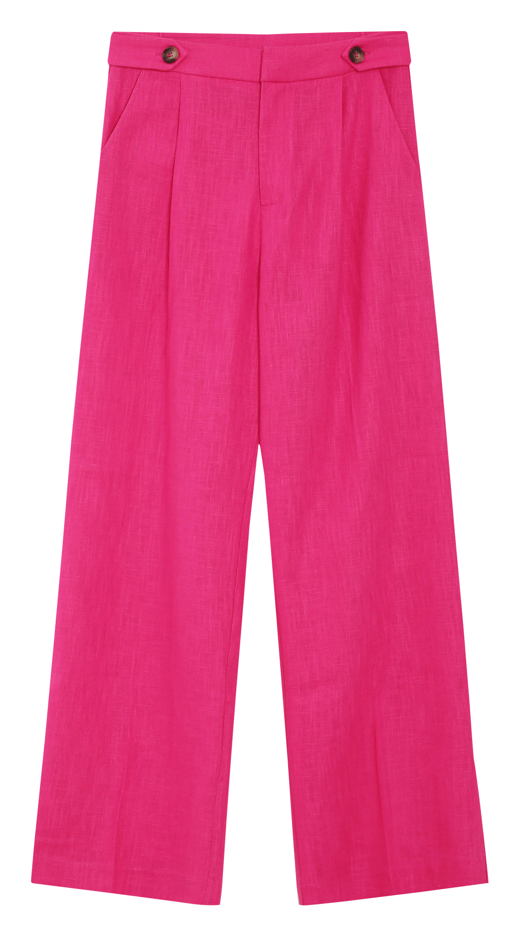 Straight tailored trousers in mixed linen GRACE ET MILA Pink