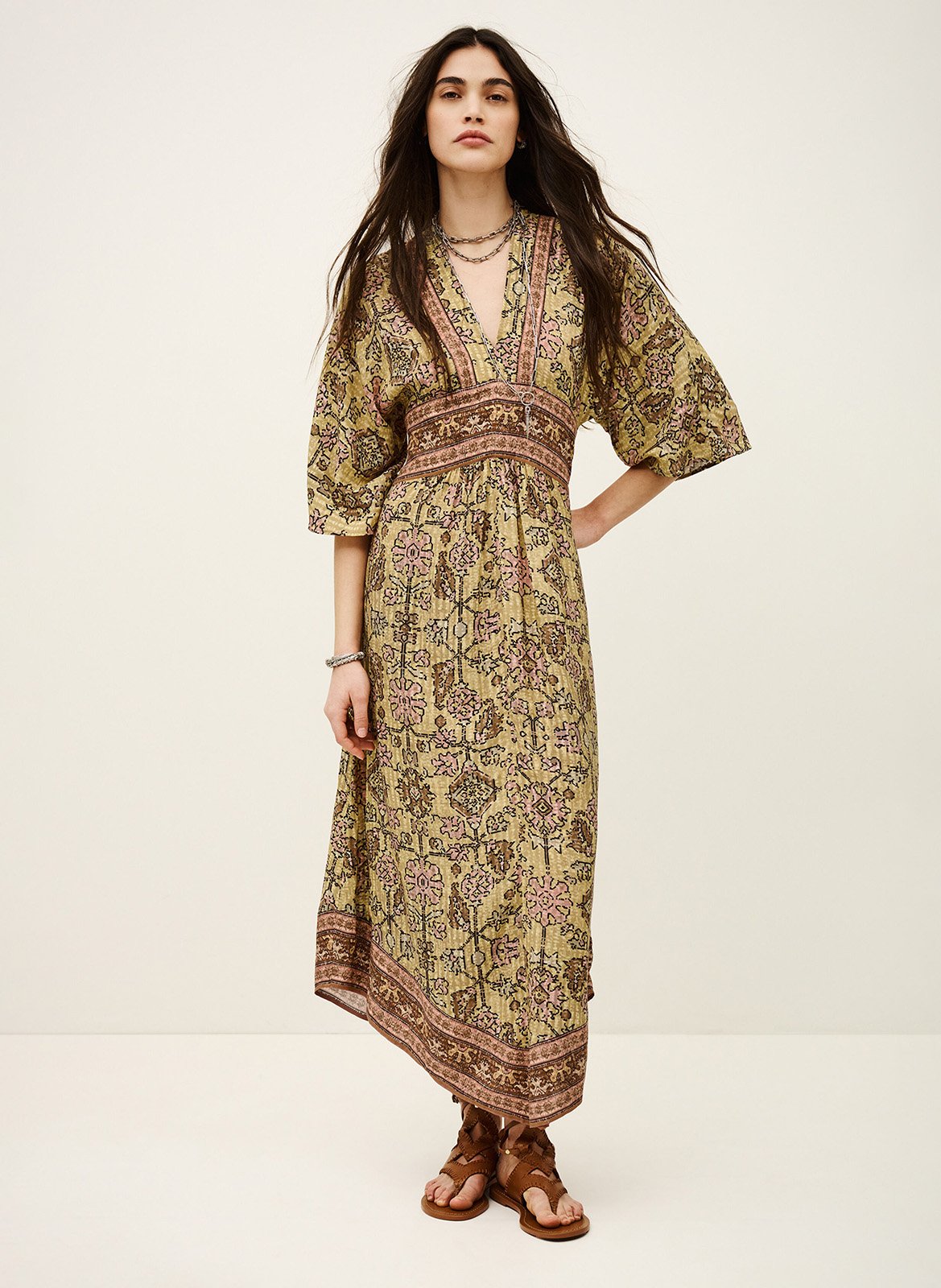 Robe longue col V BA&SH