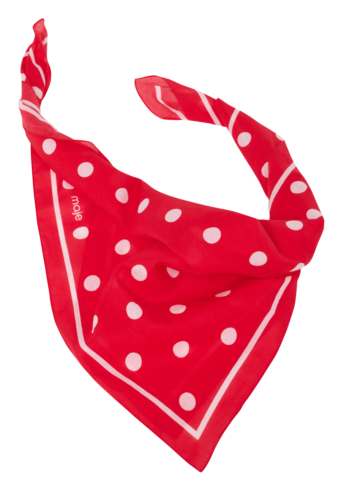 Foulard à pois en coton MAJE Rouge