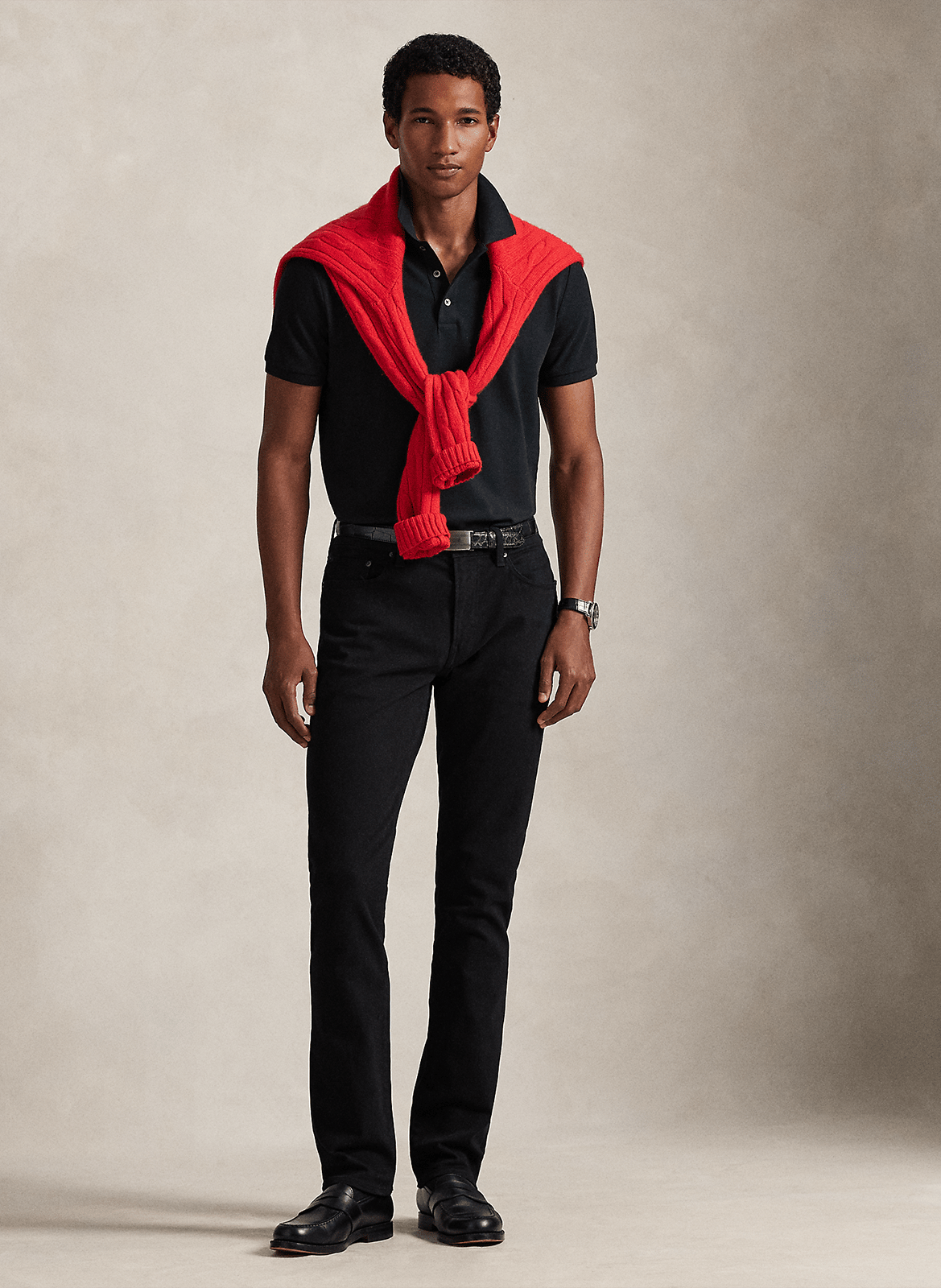 Poloshirt aus Baumwoll-Mix, Slim Fit POLO RALPH LAUREN Schwarz