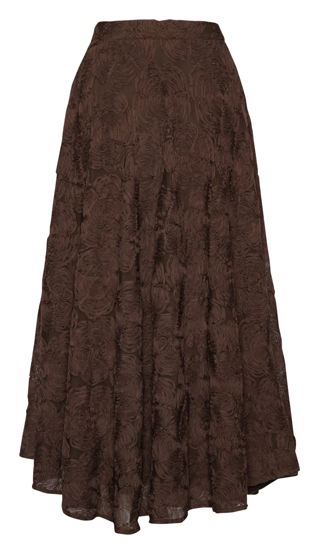 Flared floral midi skirt ROTATE Brown