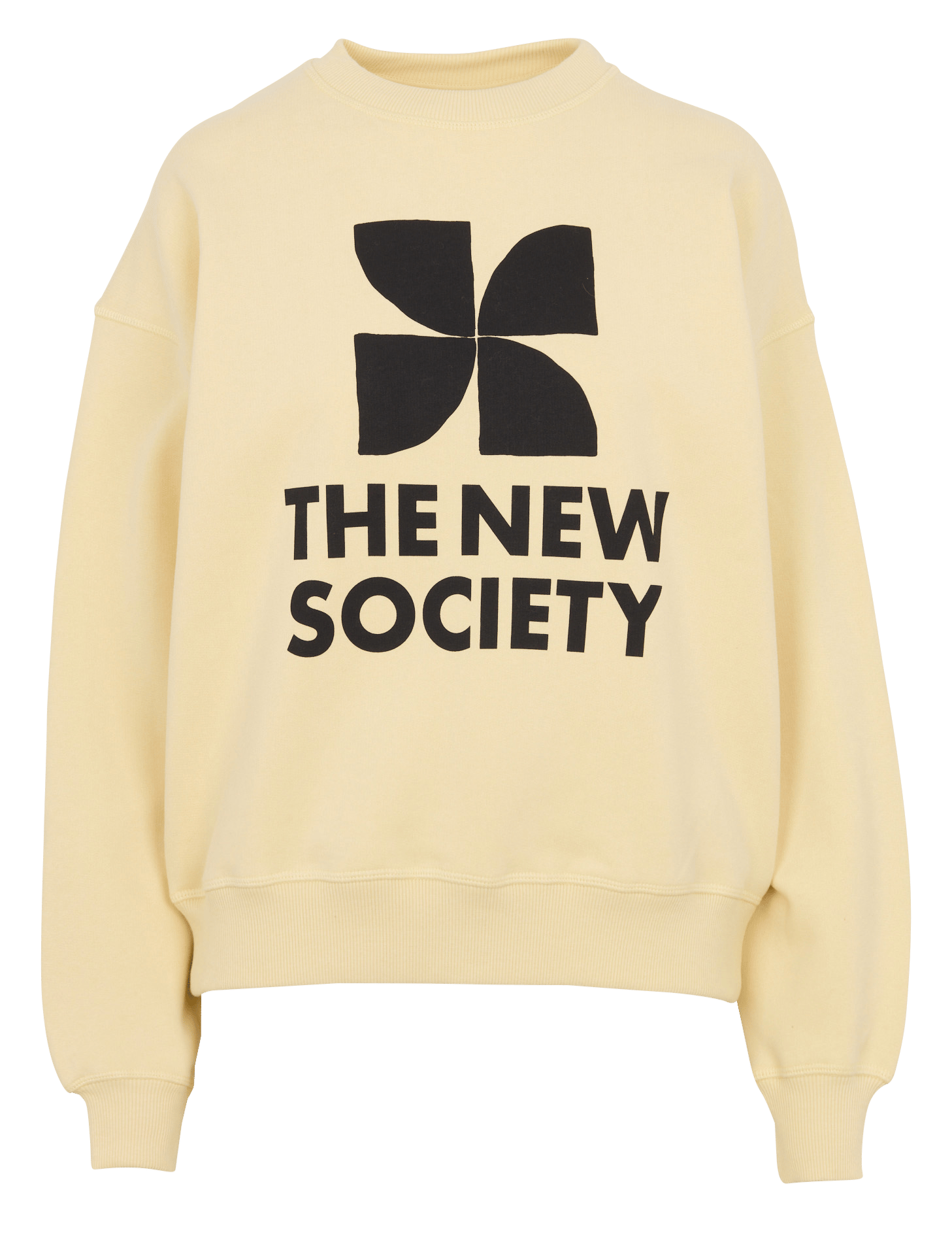 Loose-fit screen-printed cotton sweatshirt THE NEW SOCIETY Yellow