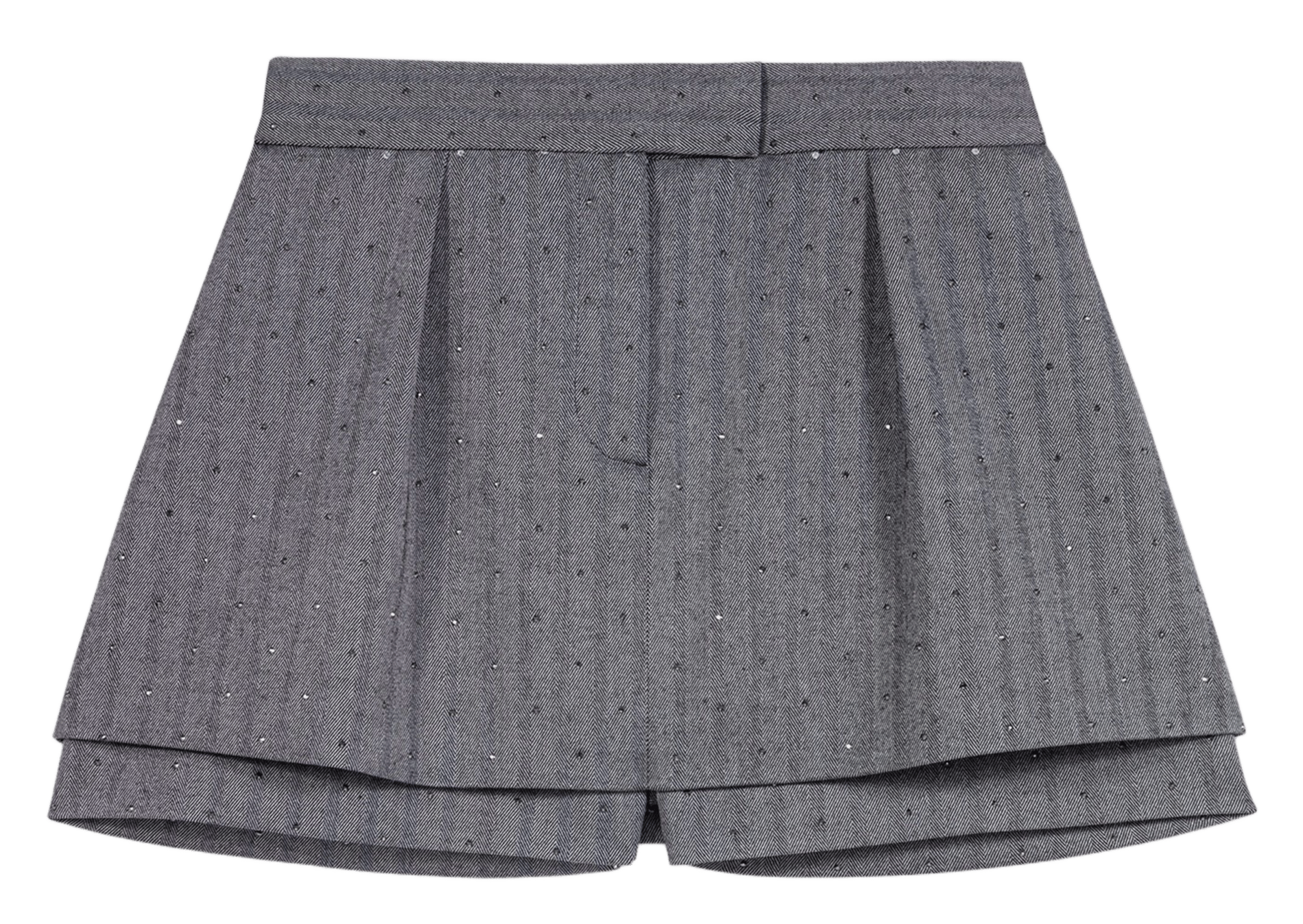 Korte rok met strass MAJE Grijs