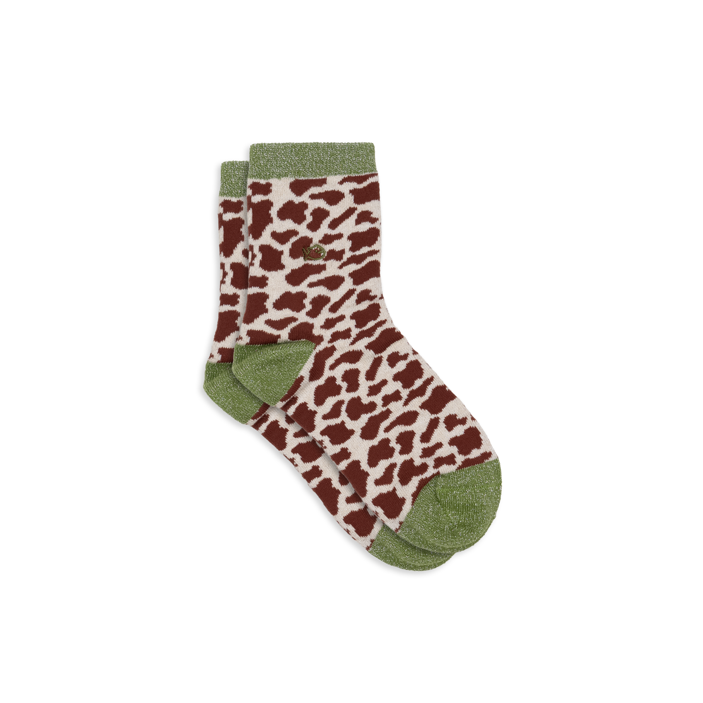 Combed Cotton Cow Socks BILLYBELT Brown