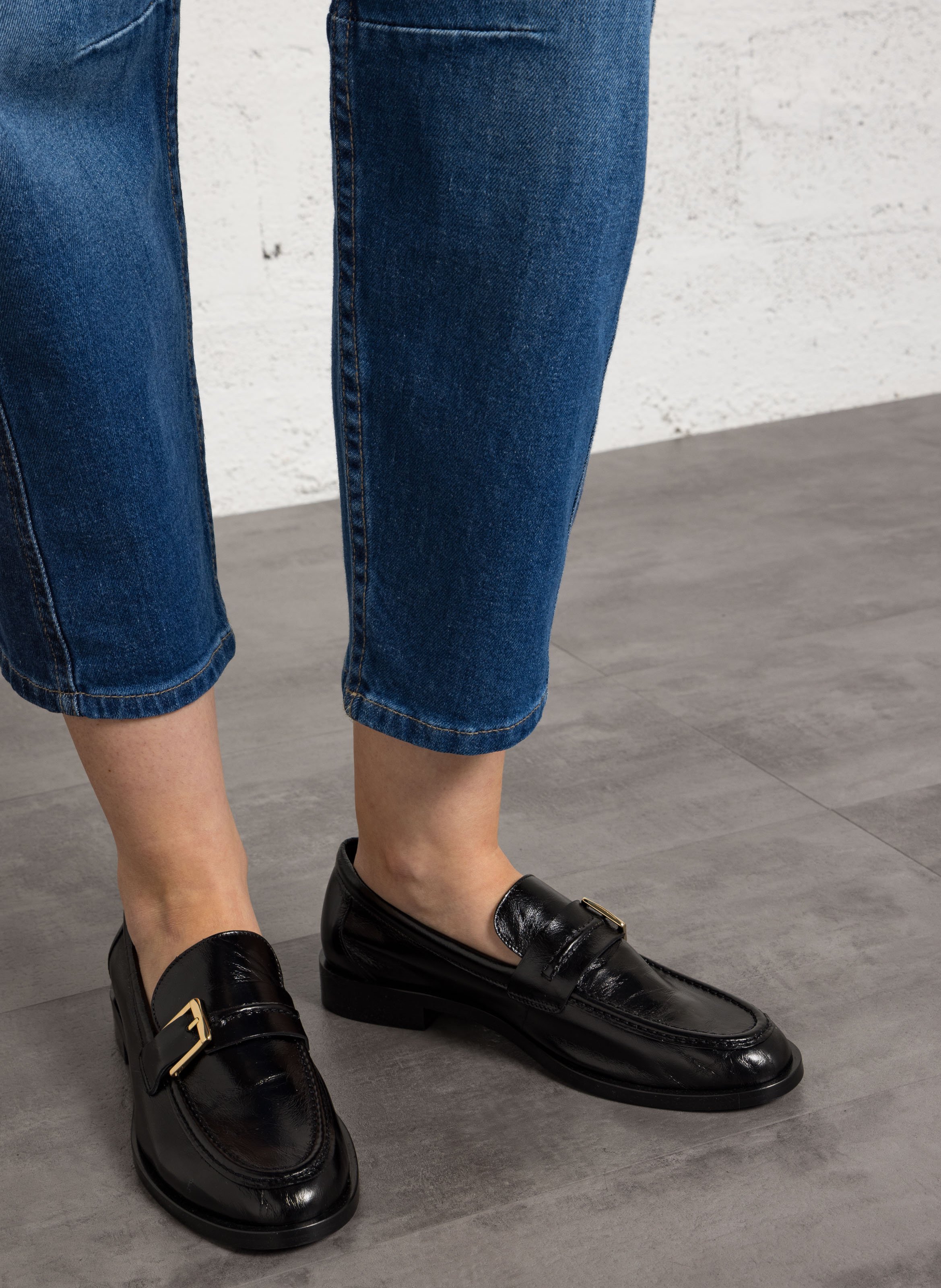 Patent leather loafers MAISON 123 Black