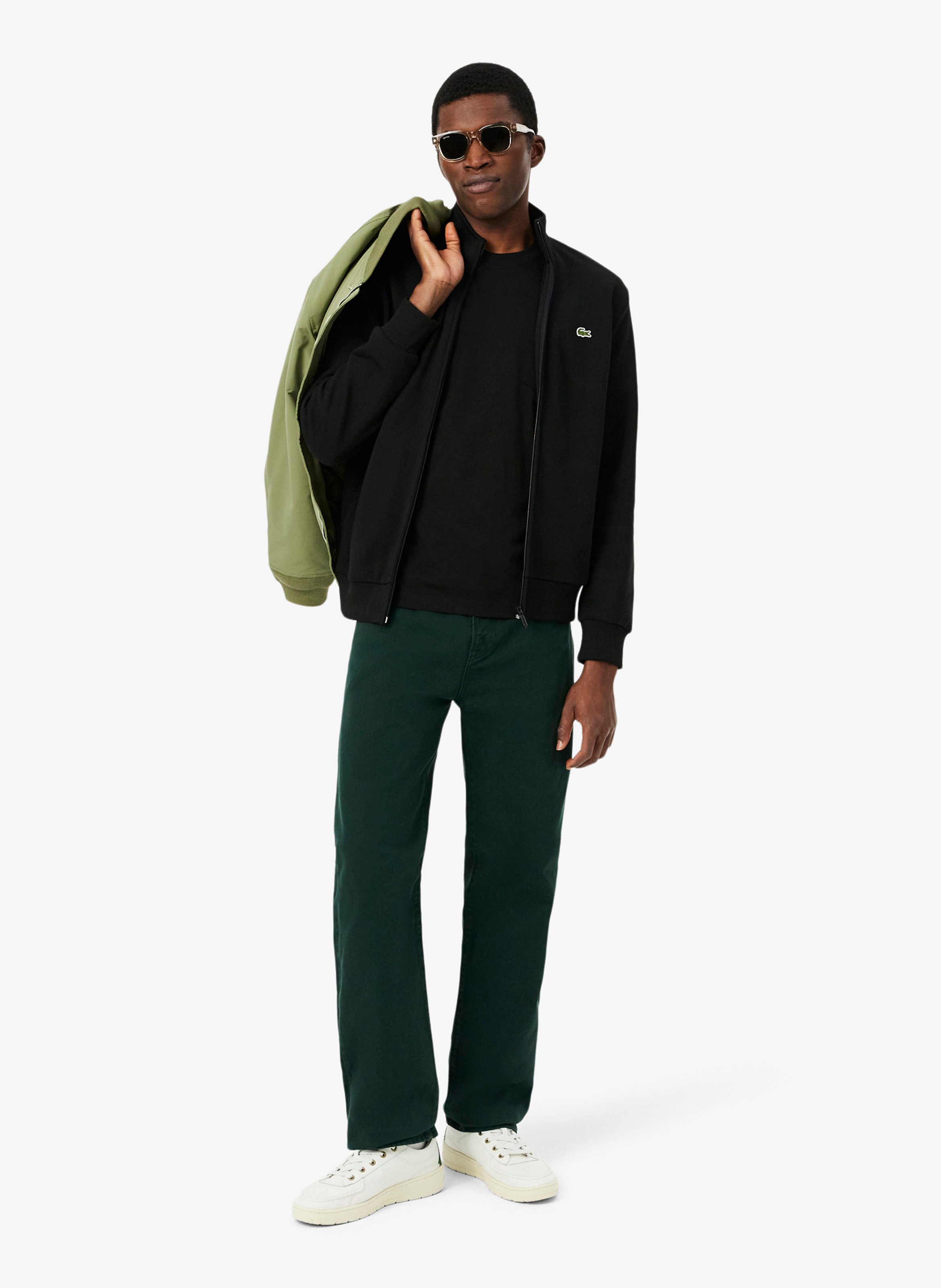 Sweatshirt aus Baumwoll-Mix mit Reißverschluss LACOSTE Schwarz