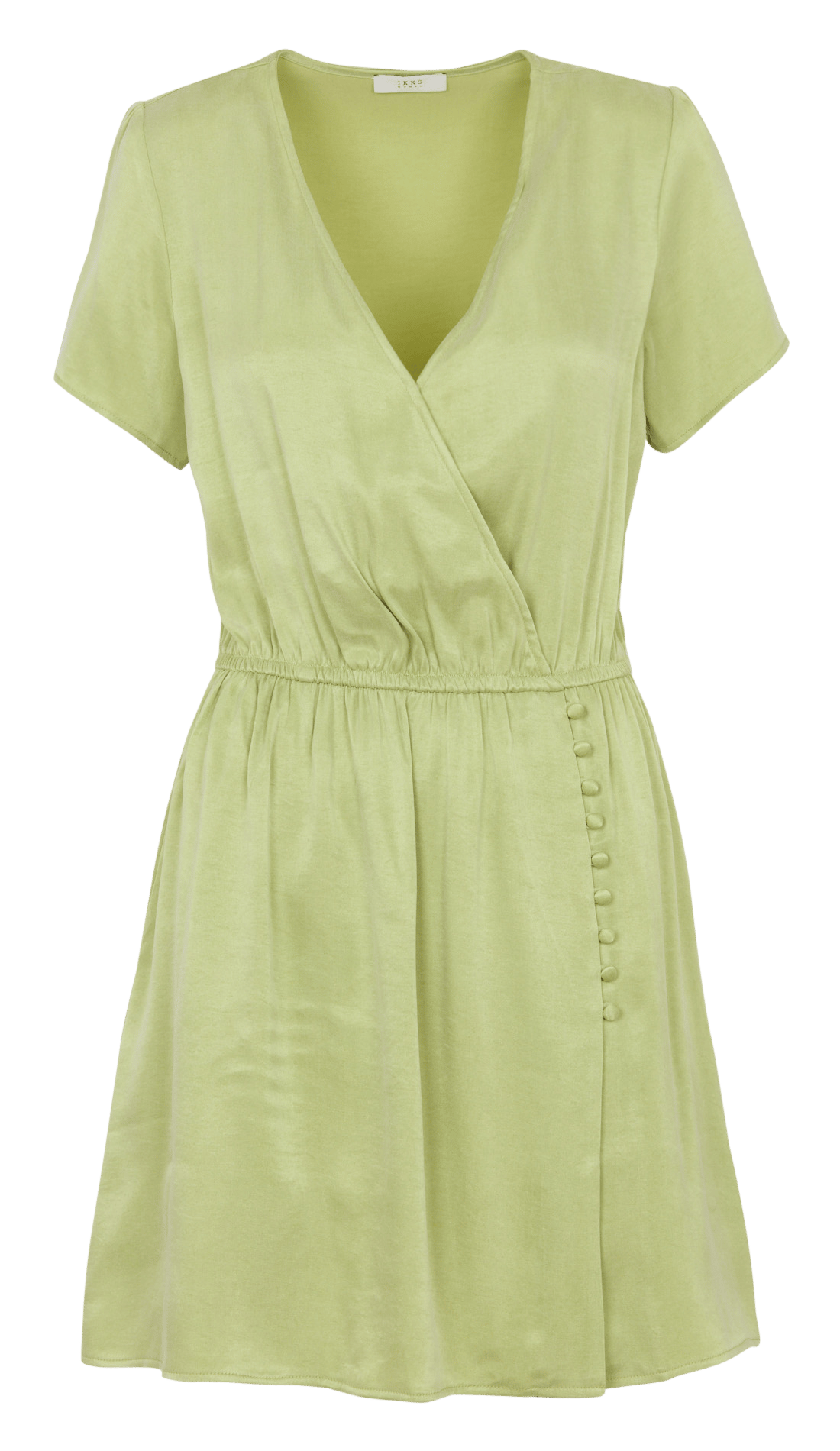 Robe courte cintrée manches courtes IKKS Vert