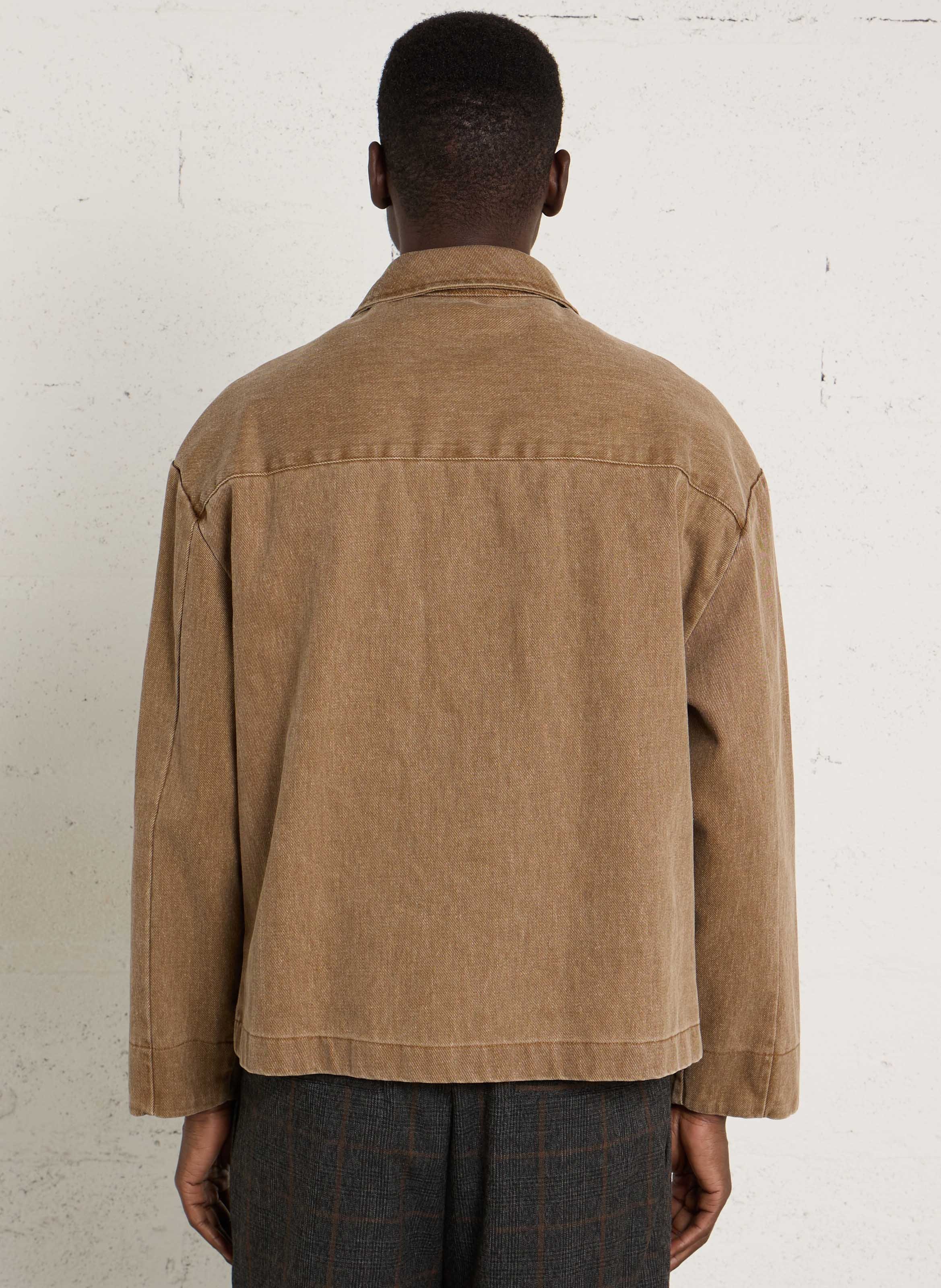 Zip-up cotton overshirt IMPERIAL Beige
