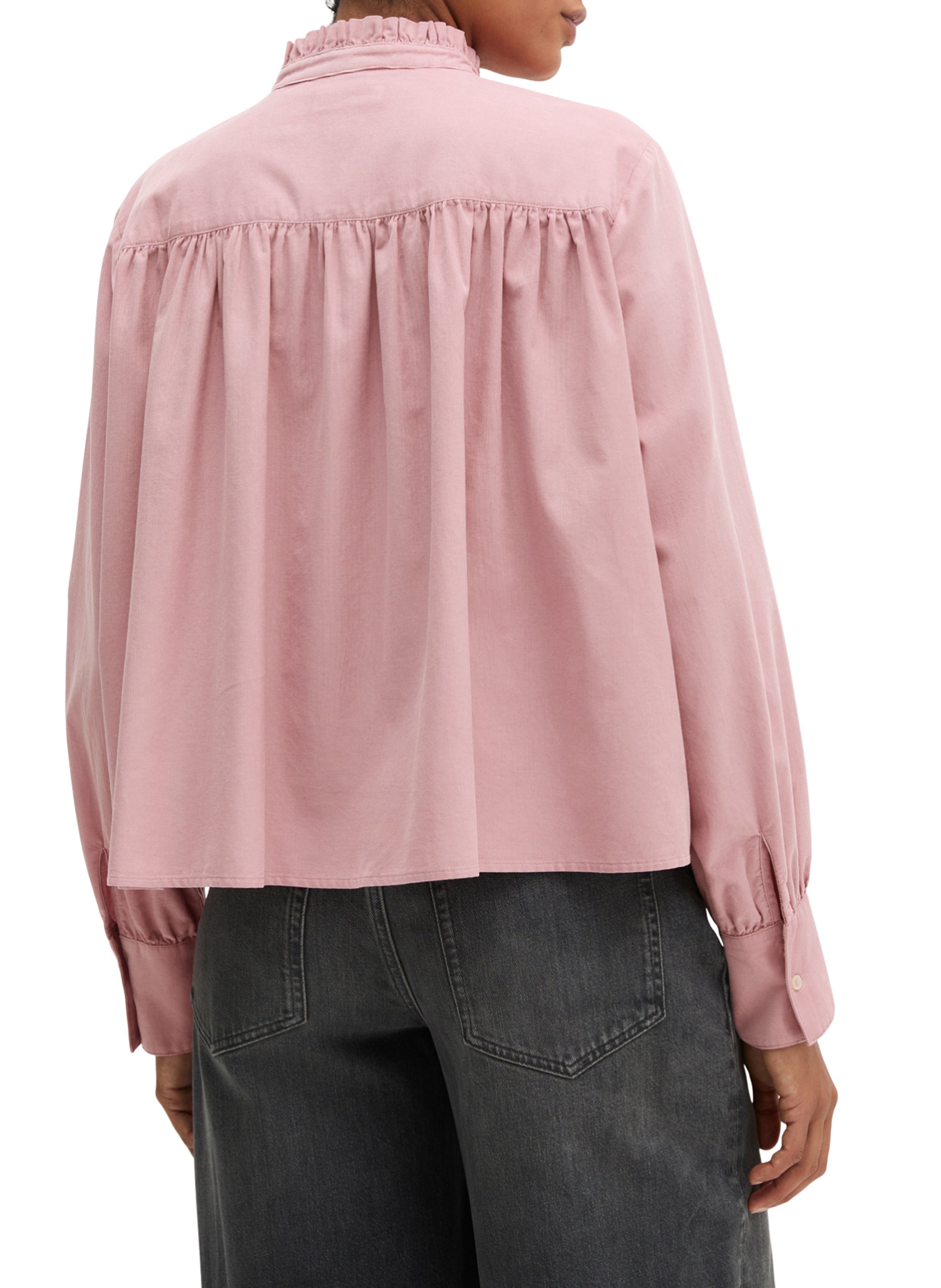 Straight-cut cotton-blend blouse MARC O'POLO Pink