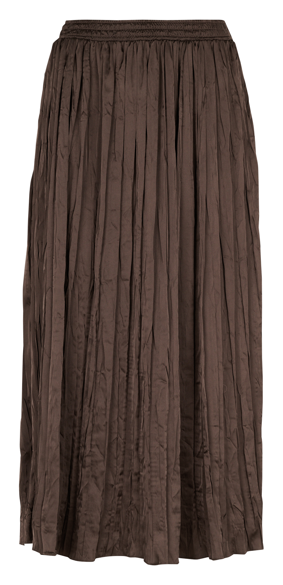 Jupe midi fluide plissée  LA FEE MARABOUTEE Marron