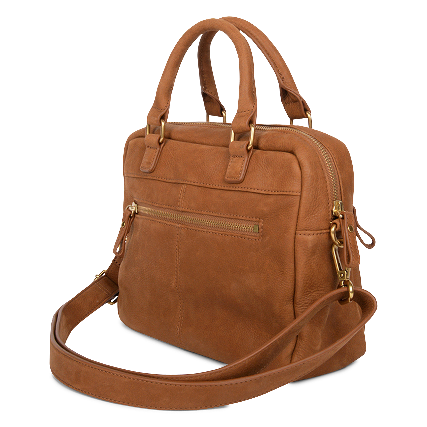 Sac à main multipoches en cuir NAT & NIN Marron