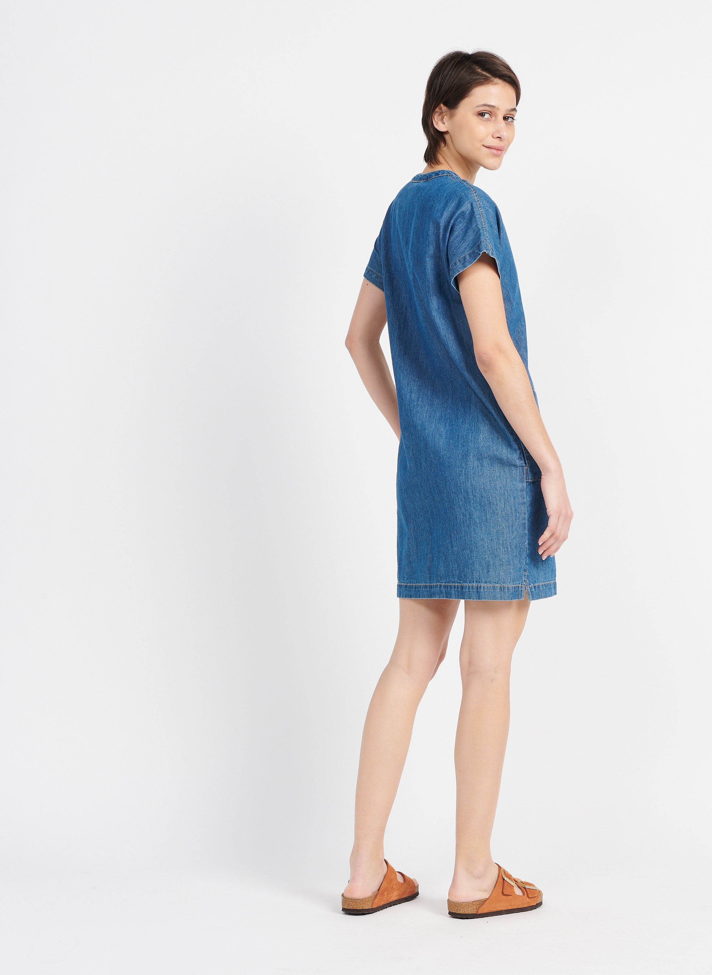 Loosefit Denim Dress Denim Nice Things Women Place des Tendances
