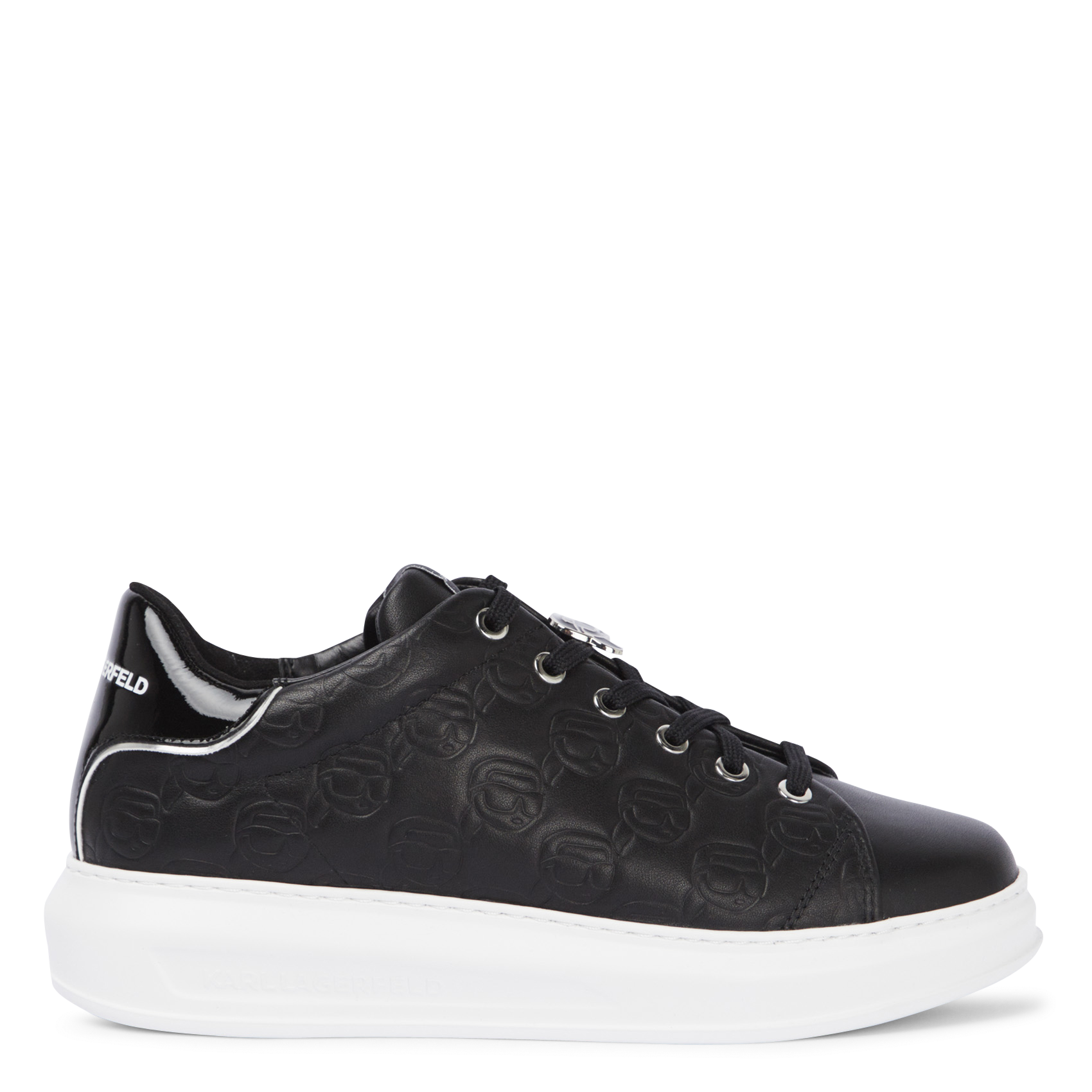 Leather low-top sneakers KARL LAGERFELD Black