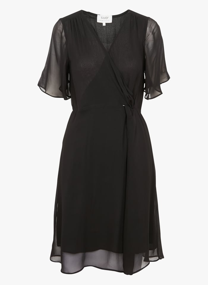 Express black online wrap dress