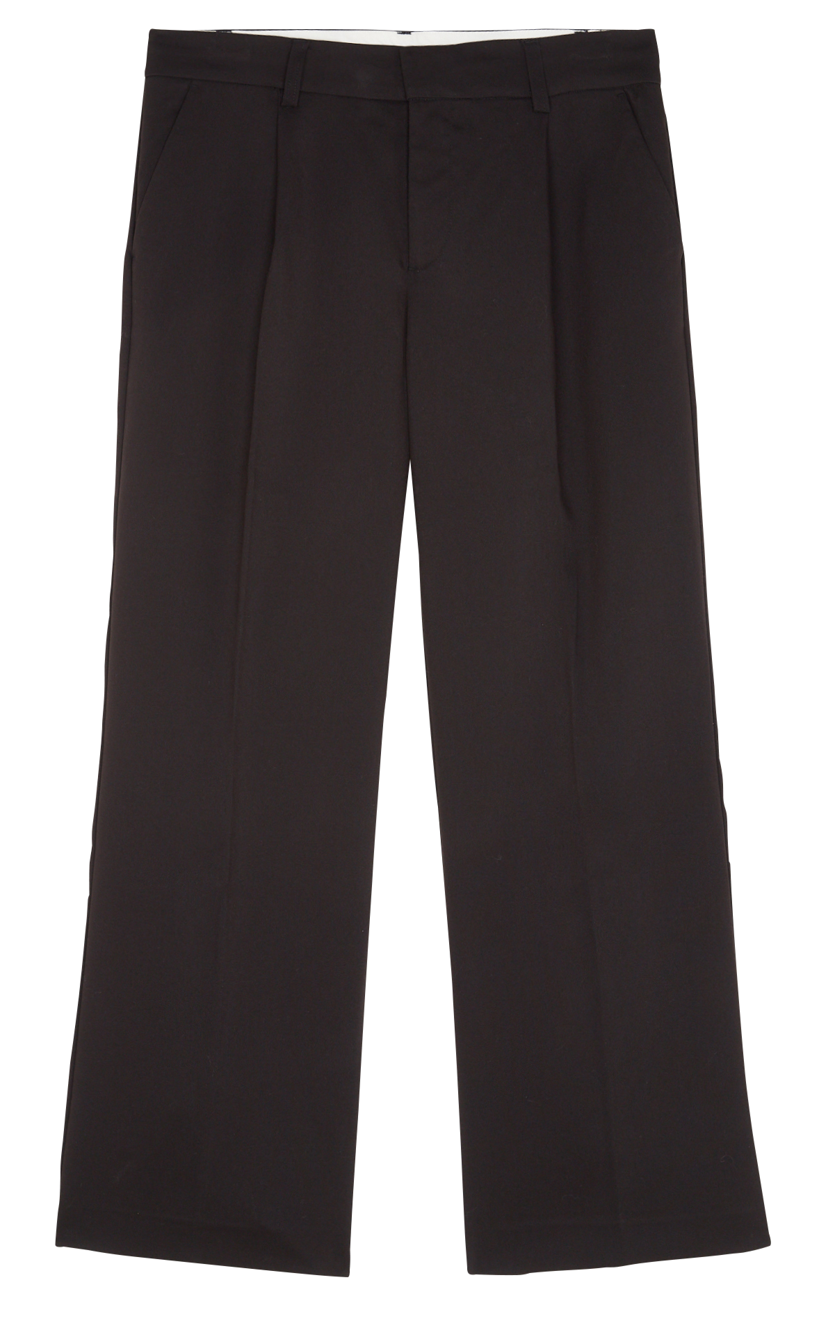 Straight-leg front-pleated pants GINA TRICOT Black