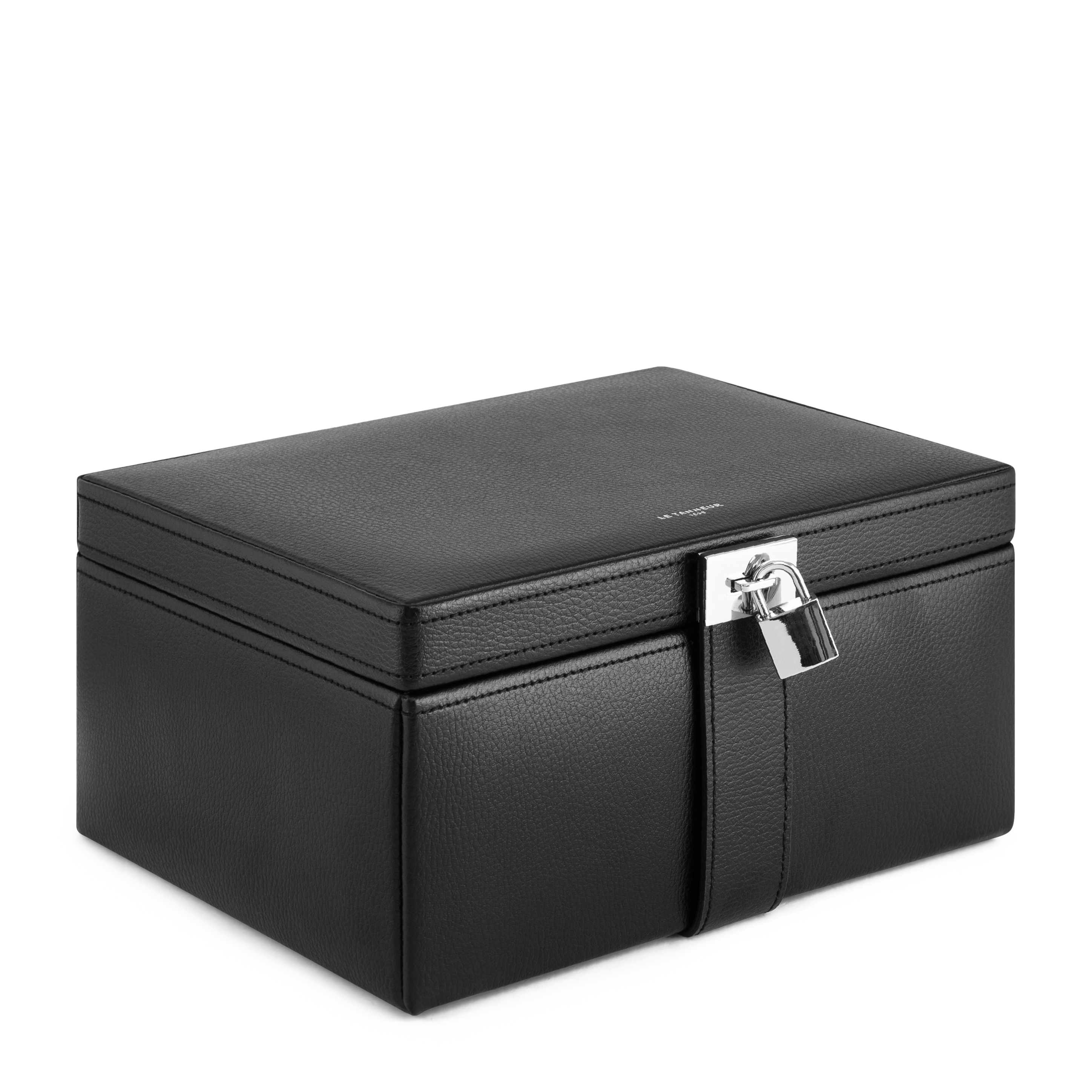 Boîte à bijoux en cuir LE TANNEUR Noir