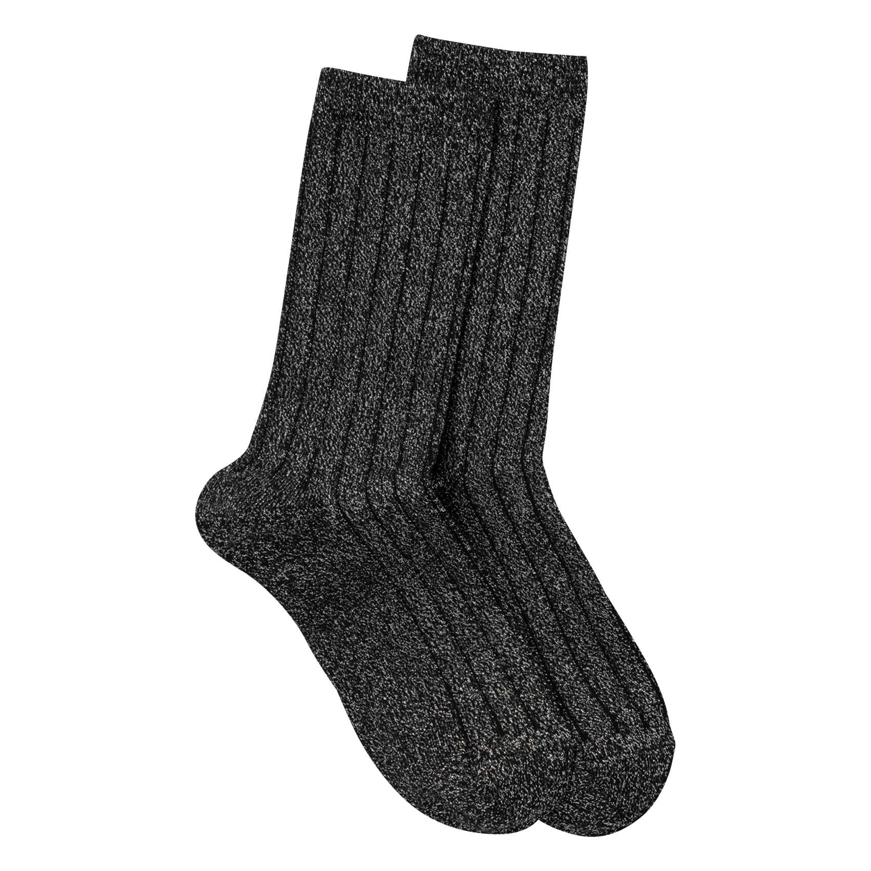 Chaussettes rayées en maille métallisée ROYALTIES Noir