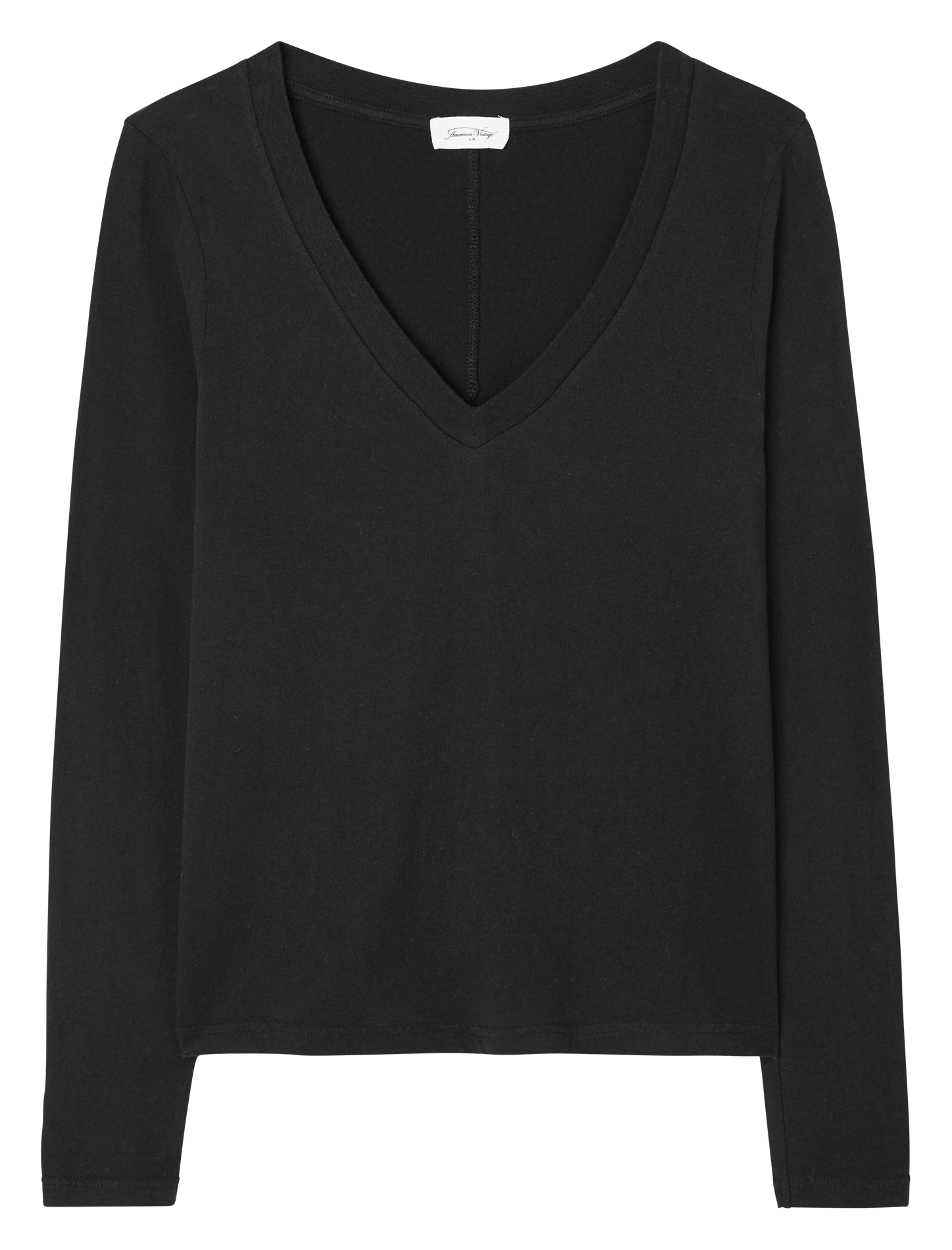 Straight cotton V-neck T-shirt AMERICAN VINTAGE