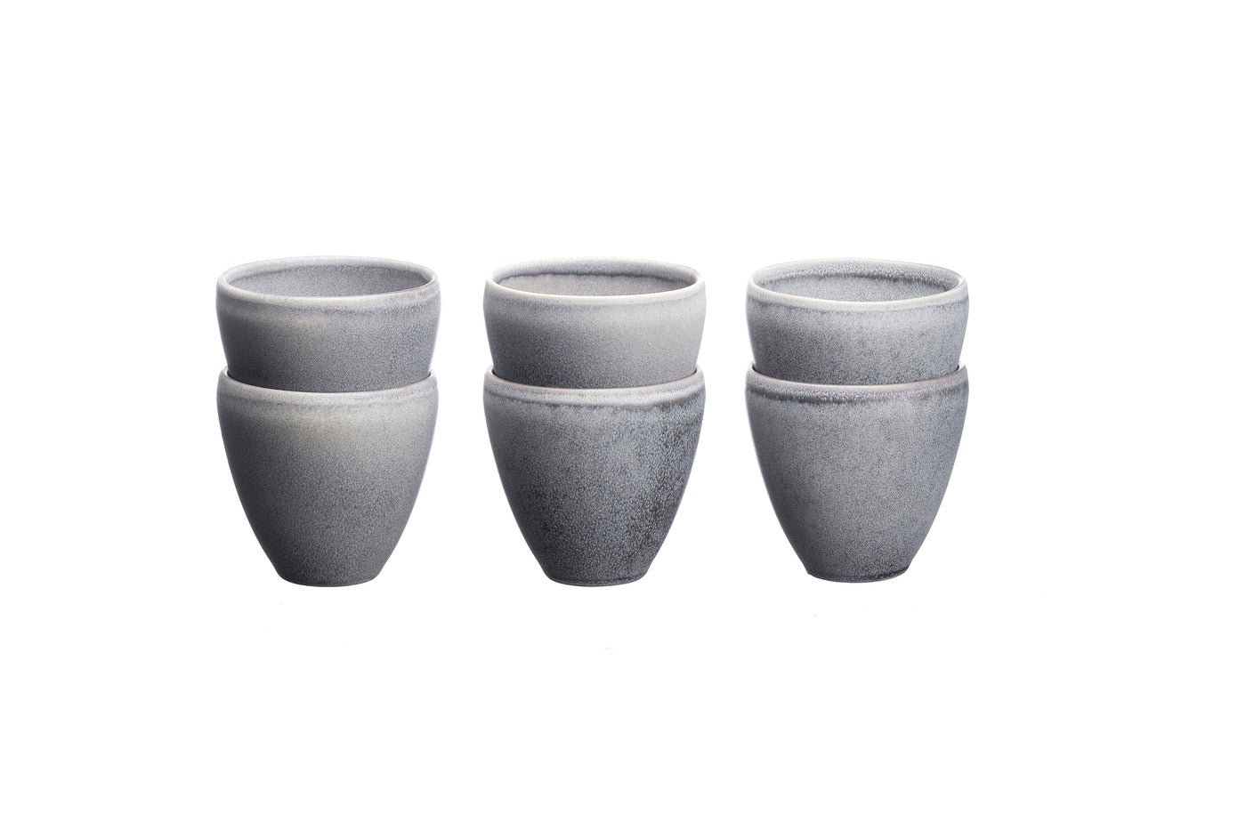 Stone cup 15cl - 6 pieces - moon gray BJORN Grey