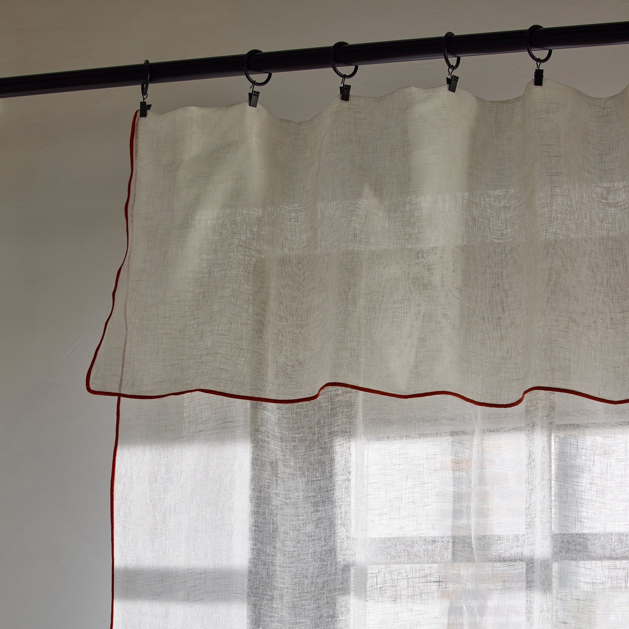 Voile curtain panel MADURA White