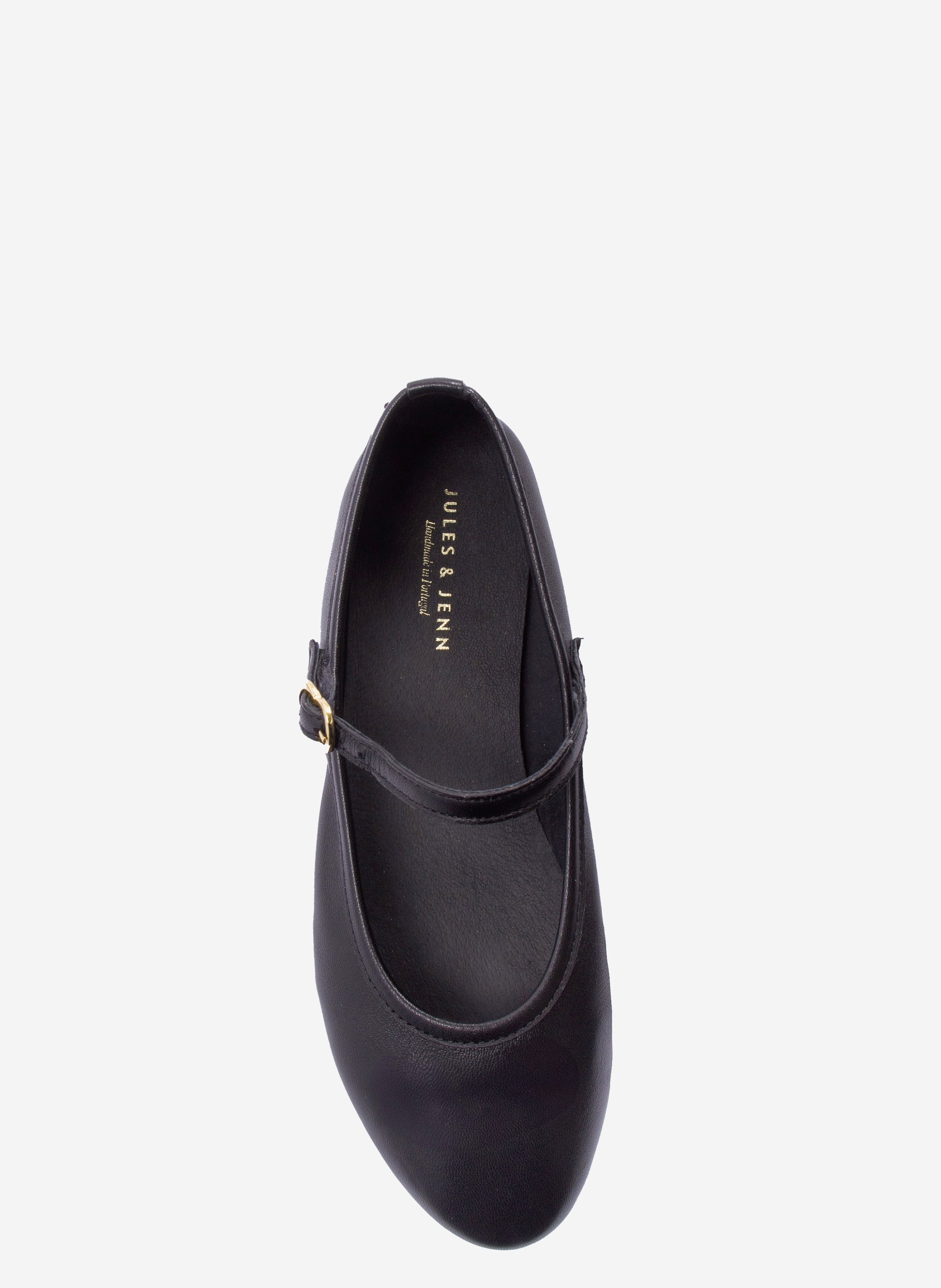 Smooth leather baby booties JULES & JENN Black