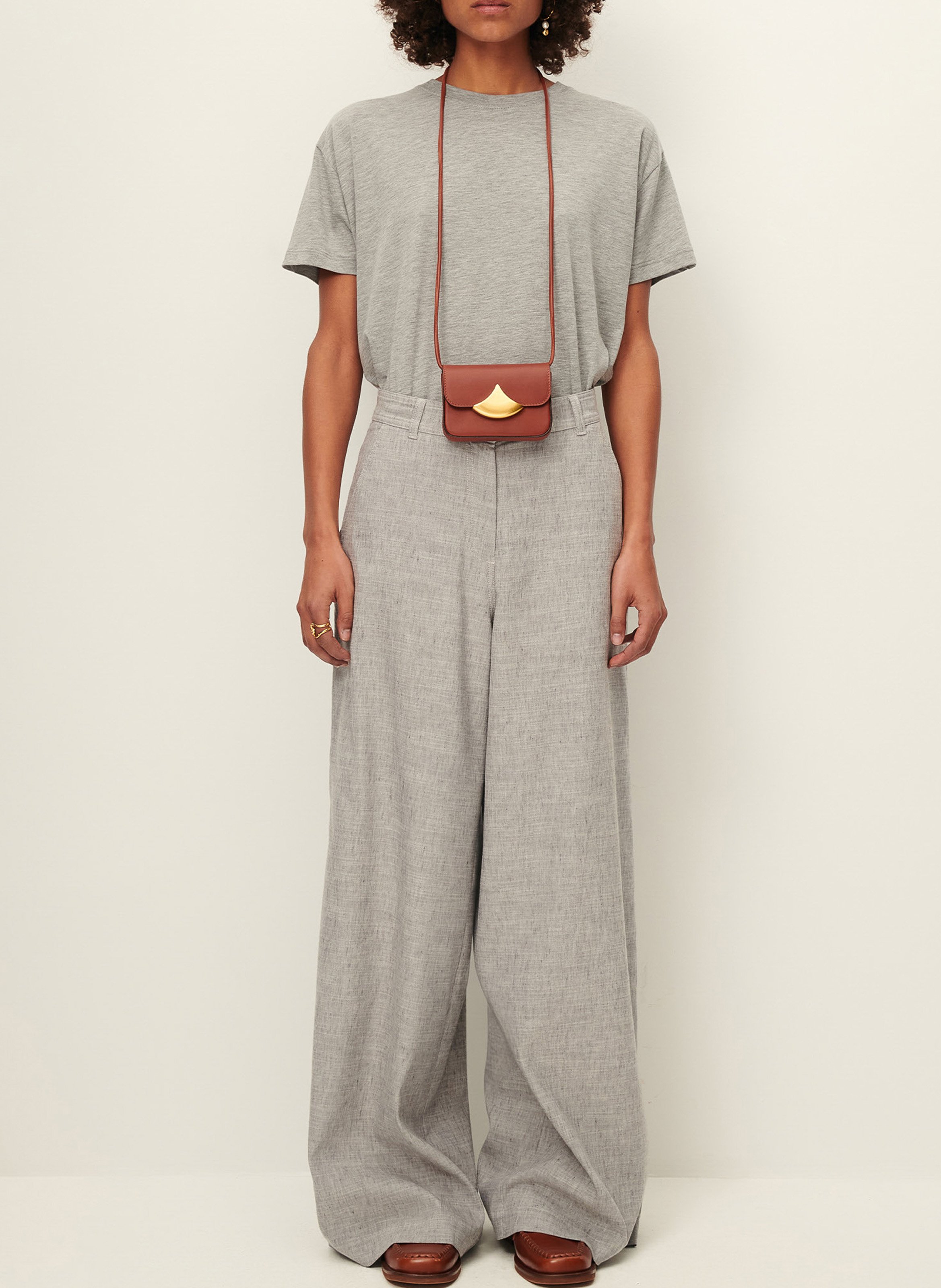 Tee-shirt oversize col rond SESSUN Gris