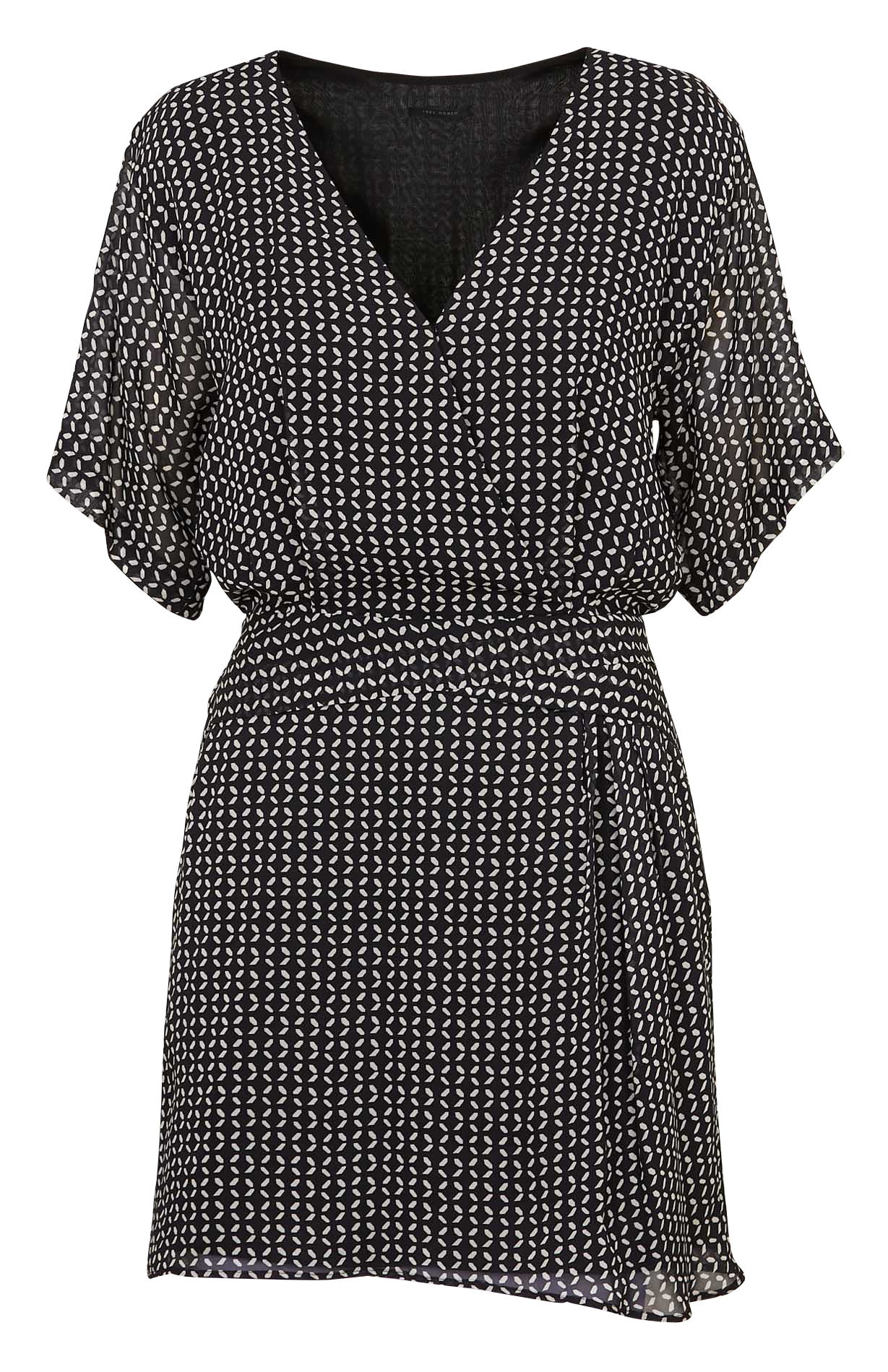 Bedrucktes Kleid IKKS Schwarz