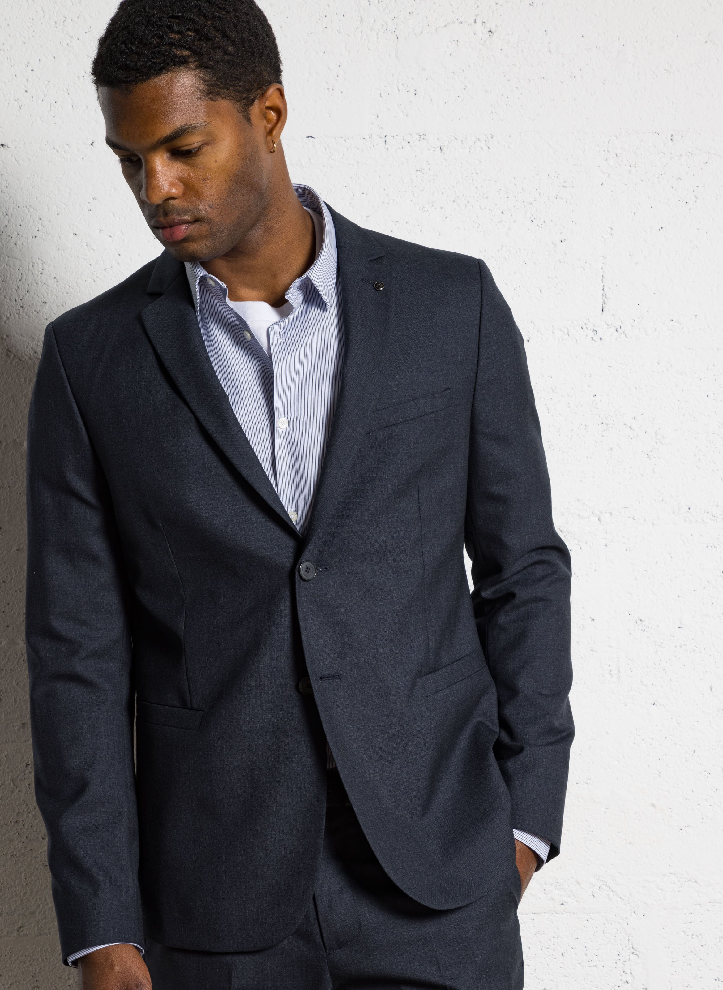 Colbert van wol IKKS Blauw