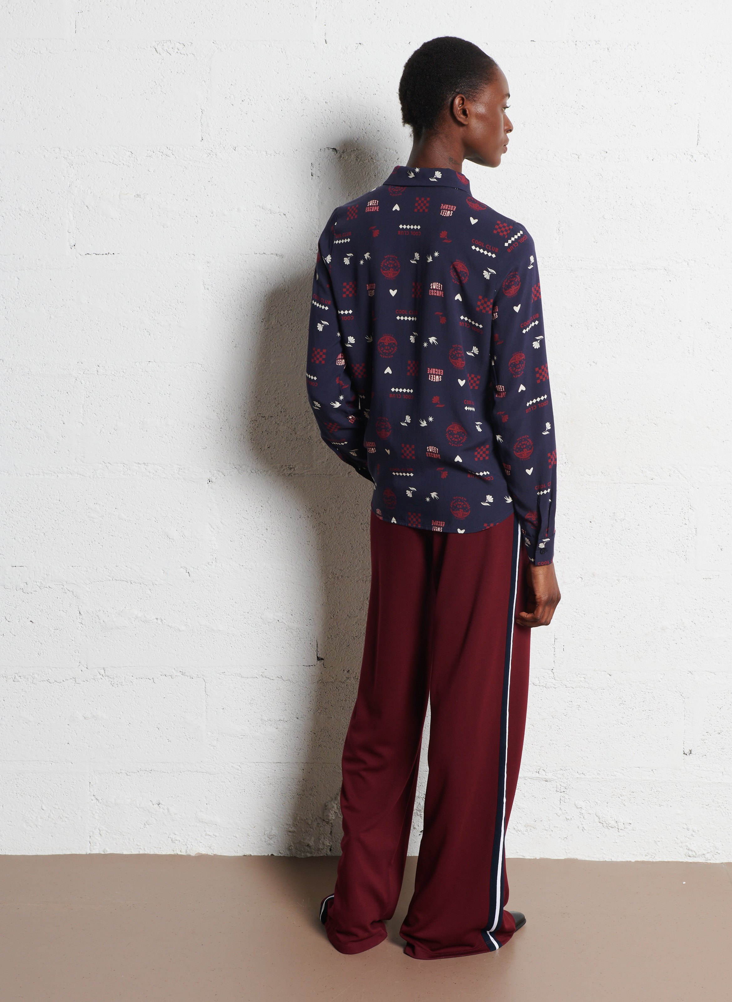 Printed straight shirt I CODE Blue