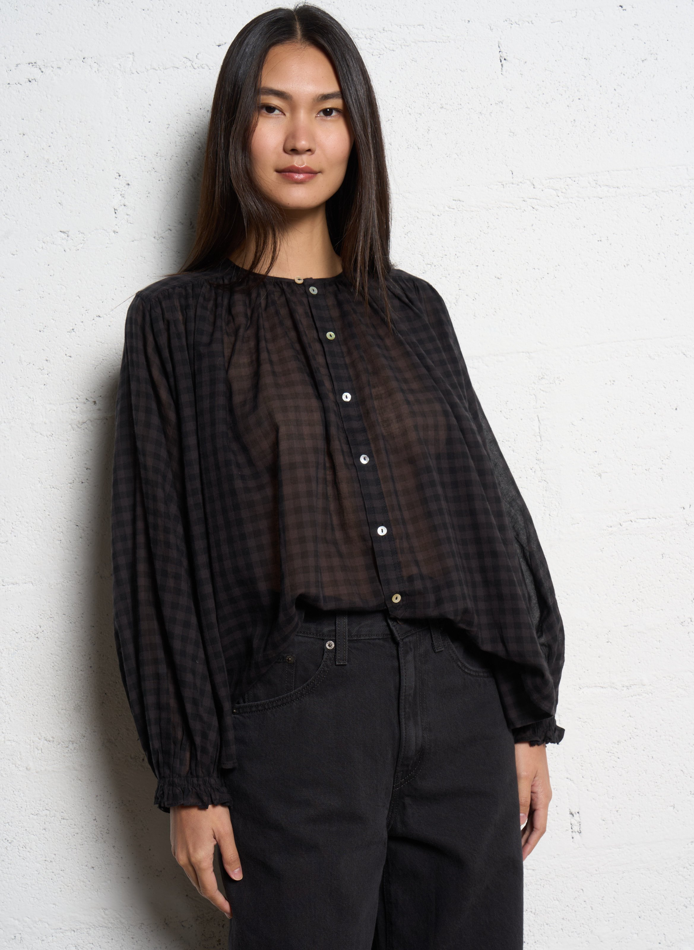 Chemise ample en coton JC SOPHIE Noir