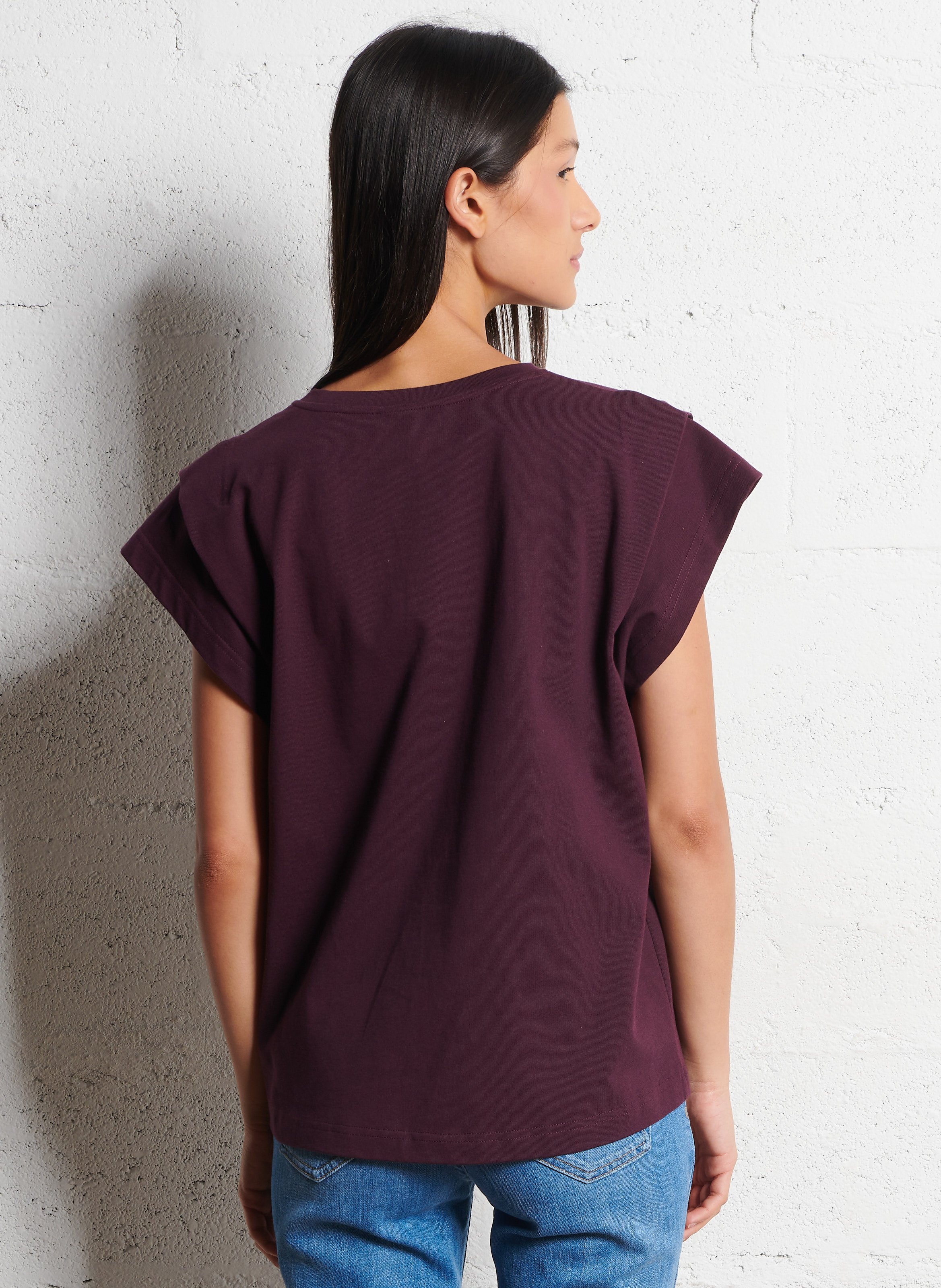 Straight fit short-sleeve t-shirt BA&SH Plums