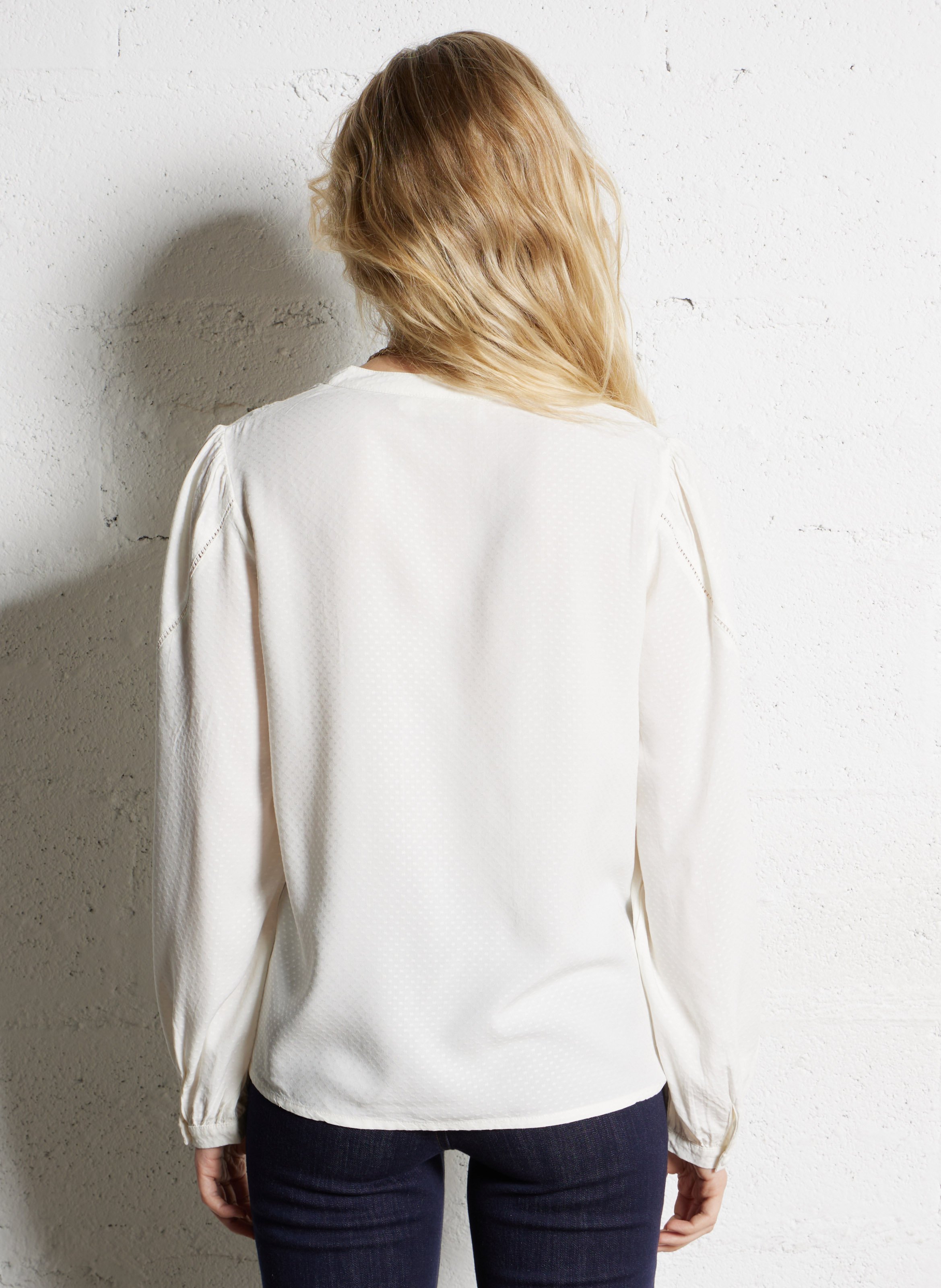 Chemise droite à col tunisien LA PETITE ETOILE Beige