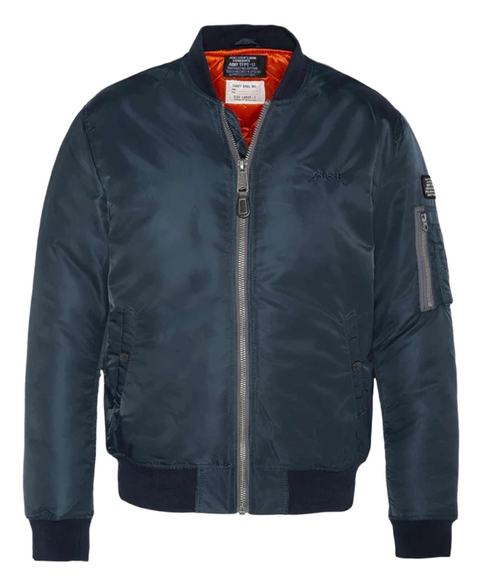 High-collar jacket Blue