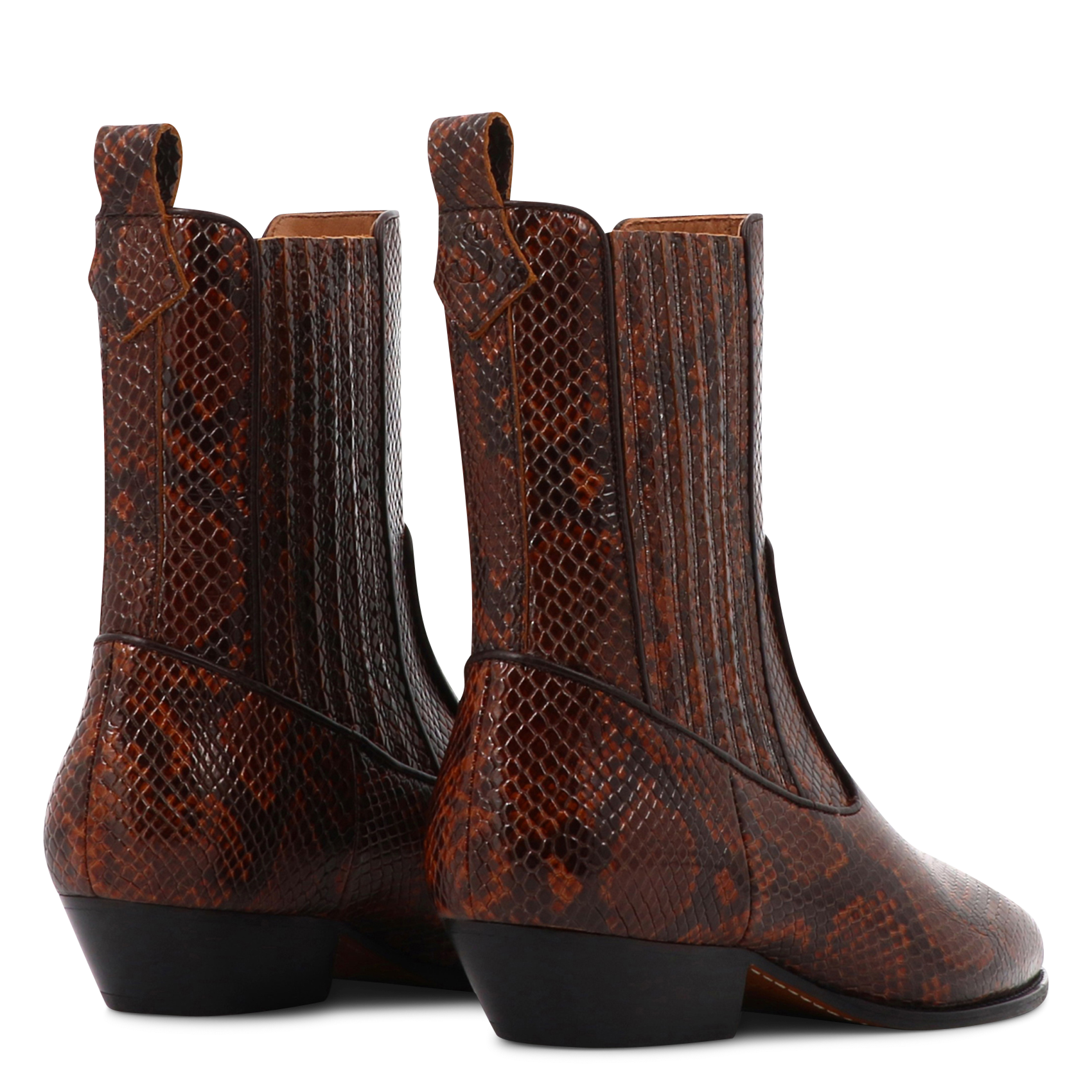 Bottines en cuir SOCQUE PARIS Marron