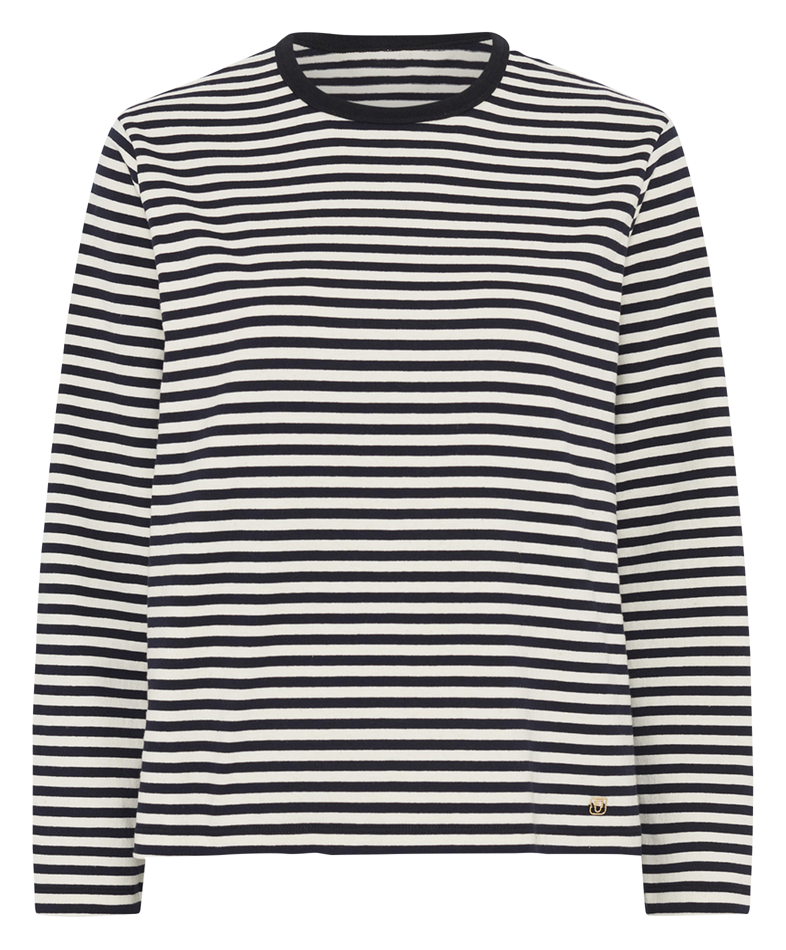 Tee-shirt col rond rayé en coton GERARD DAREL Beige