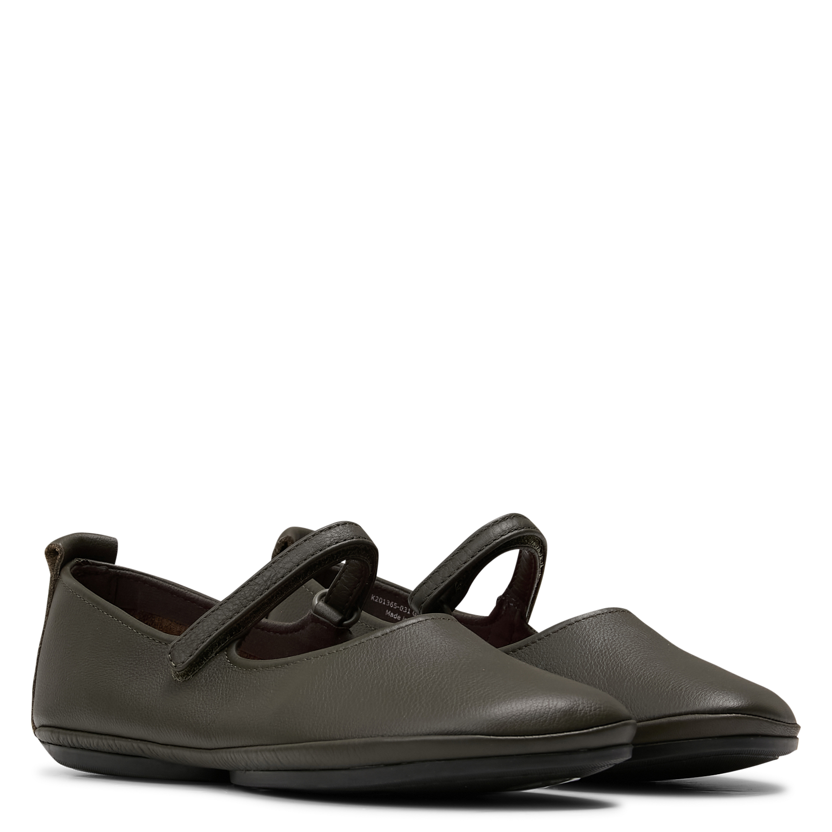 Ballerines à bride scratch en cuir CAMPER Vert